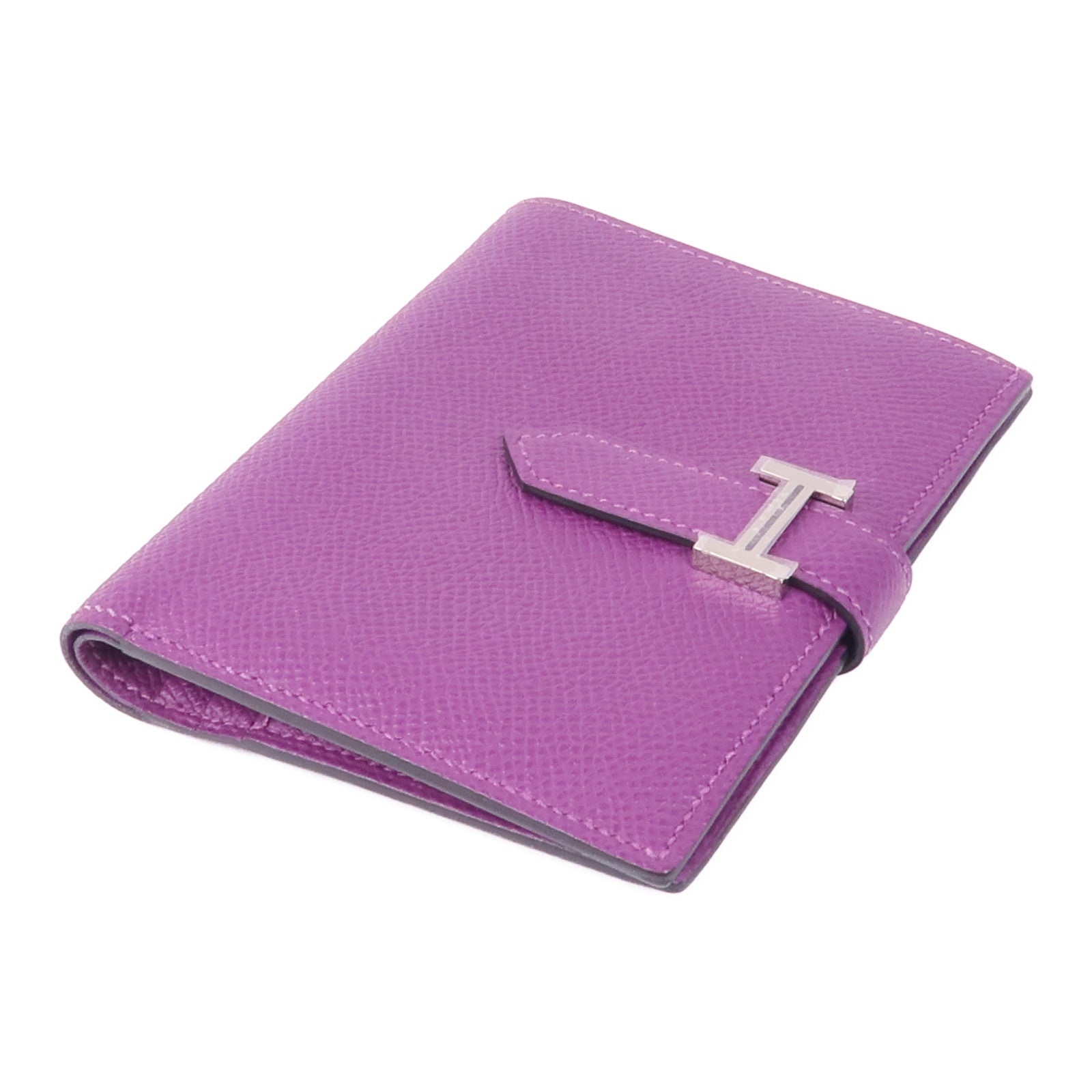 HERMES Epsom皮革Bearn Wallet銀扣錢包Anemone