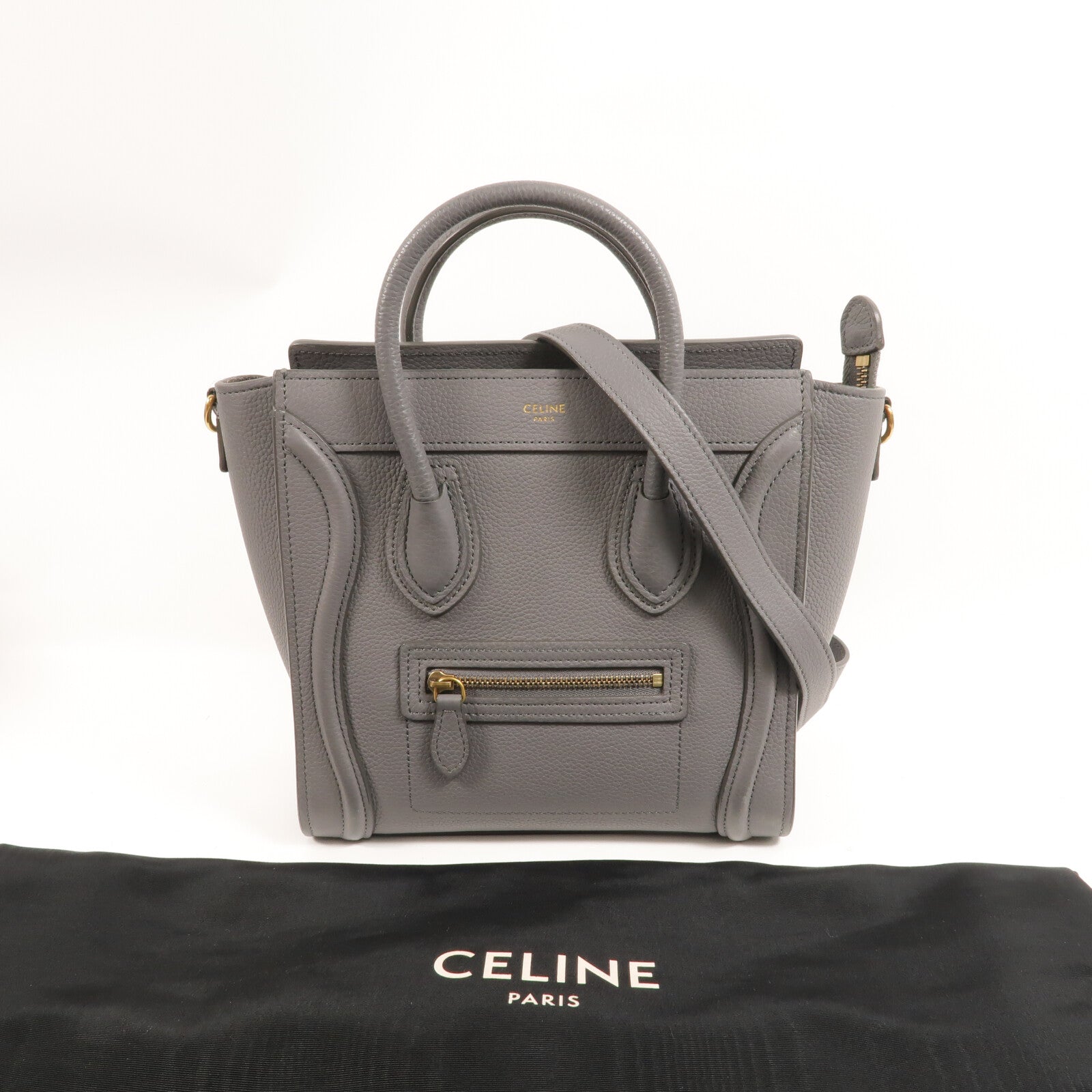 CELINE 牛皮皮革Nano Luggage手挽肩背兩用袋