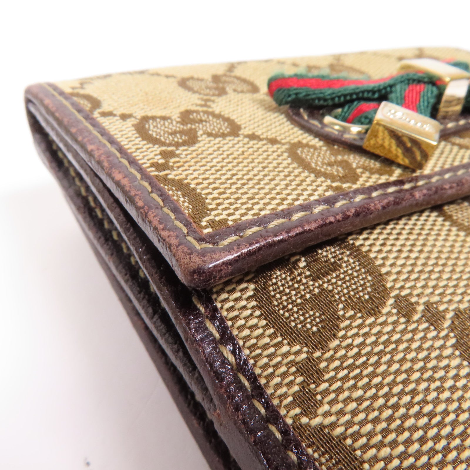 GUCCI 帆布Wallet金扣錢包