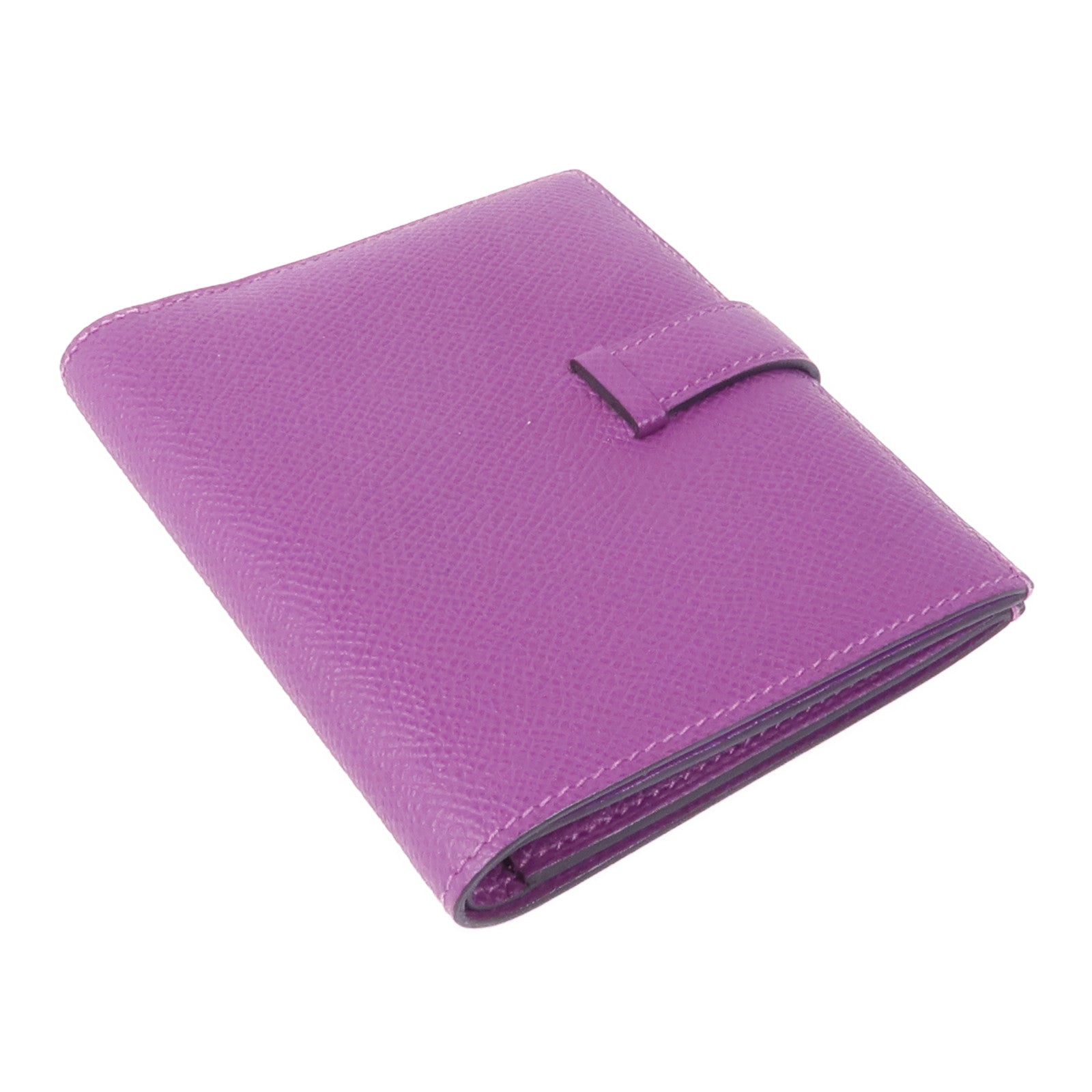 HERMES Epsom皮革Bearn Wallet銀扣錢包Anemone