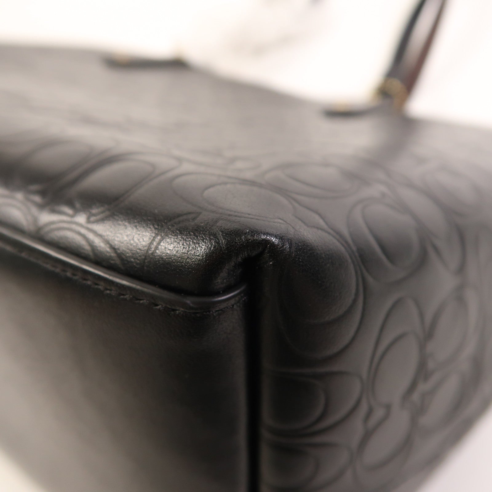 COACH 牛皮皮革Central Tote金扣肩背袋