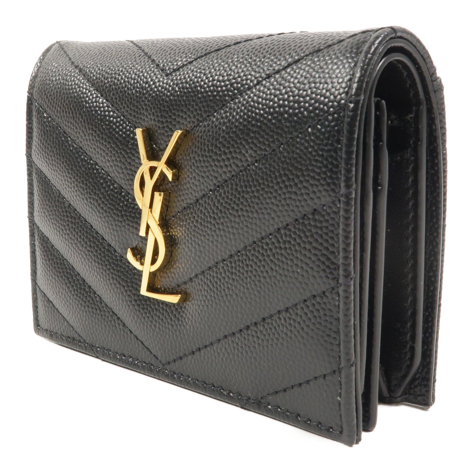 SAINT LAURENT 牛皮皮革Cassandre Matelasse Flap Card Case錢包