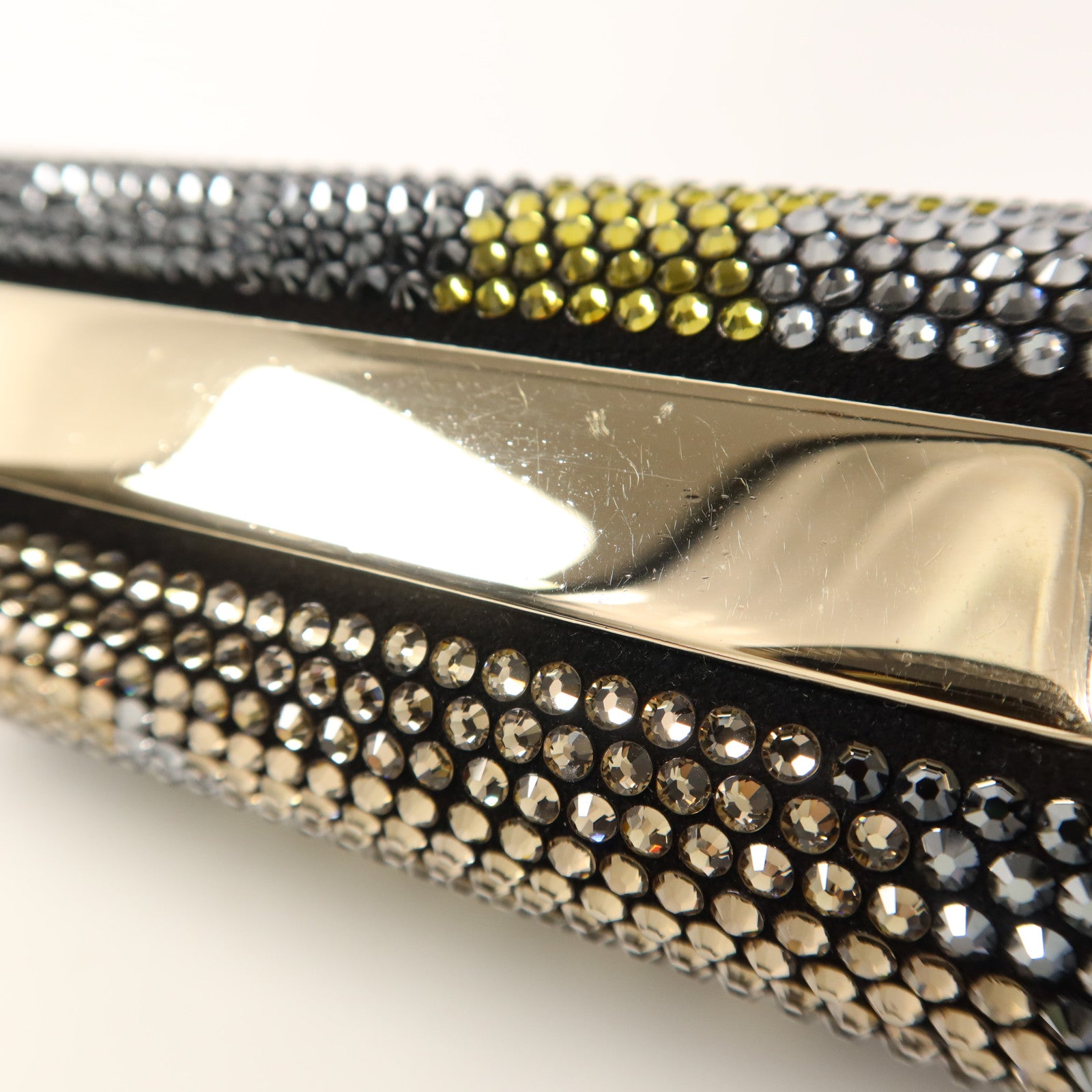 Valentino 牛皮皮革/水晶Shoulder Bag金扣鏈帶肩背袋