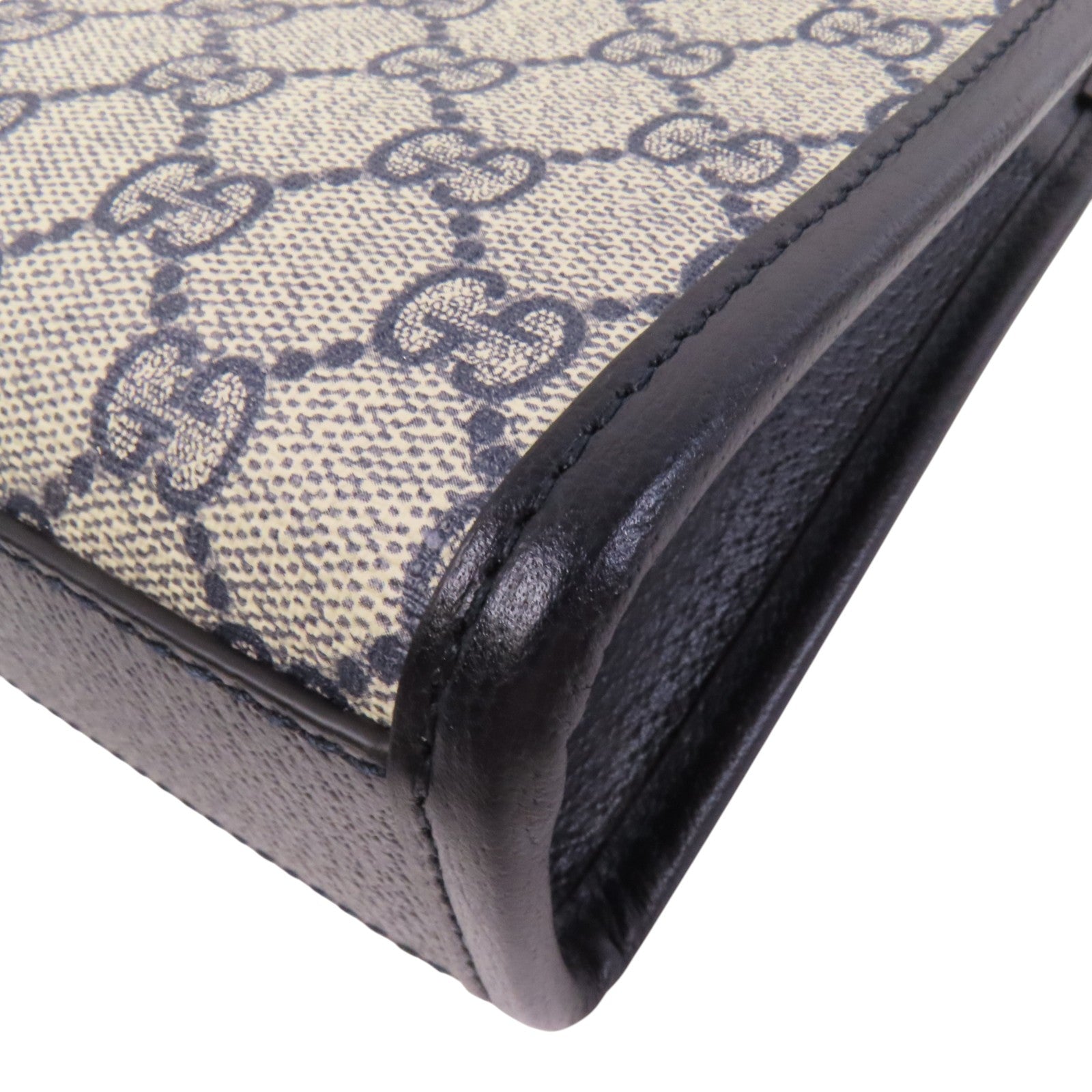 GUCCI 塗層帆布Interlocking G Mini Tote銀扣手挽肩背兩用袋