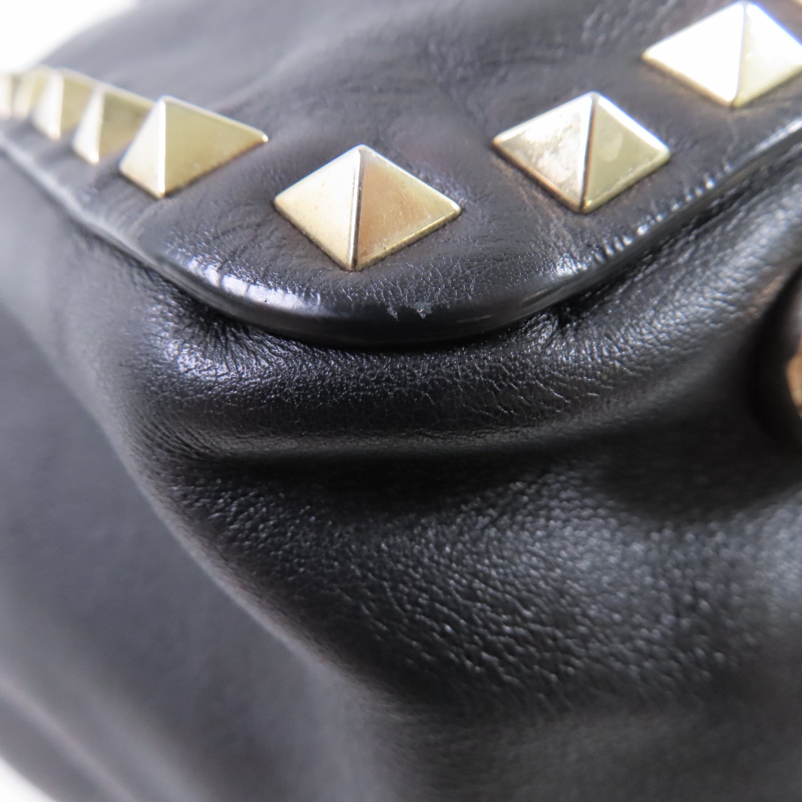 Valentino 牛皮皮革Rockstud Tote Bag金扣手挽肩背兩用袋黑色