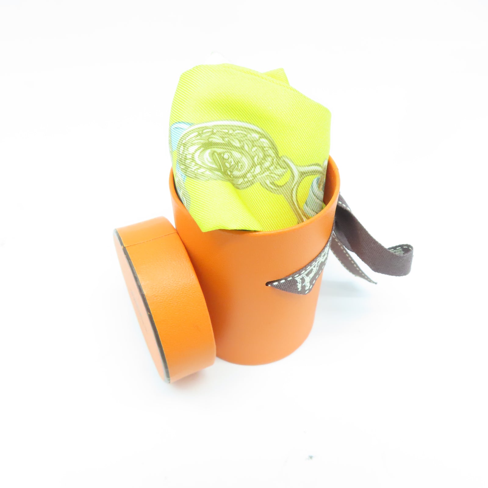 HERMES 【激減優惠】絲質Twilly Scarf絲巾黃色