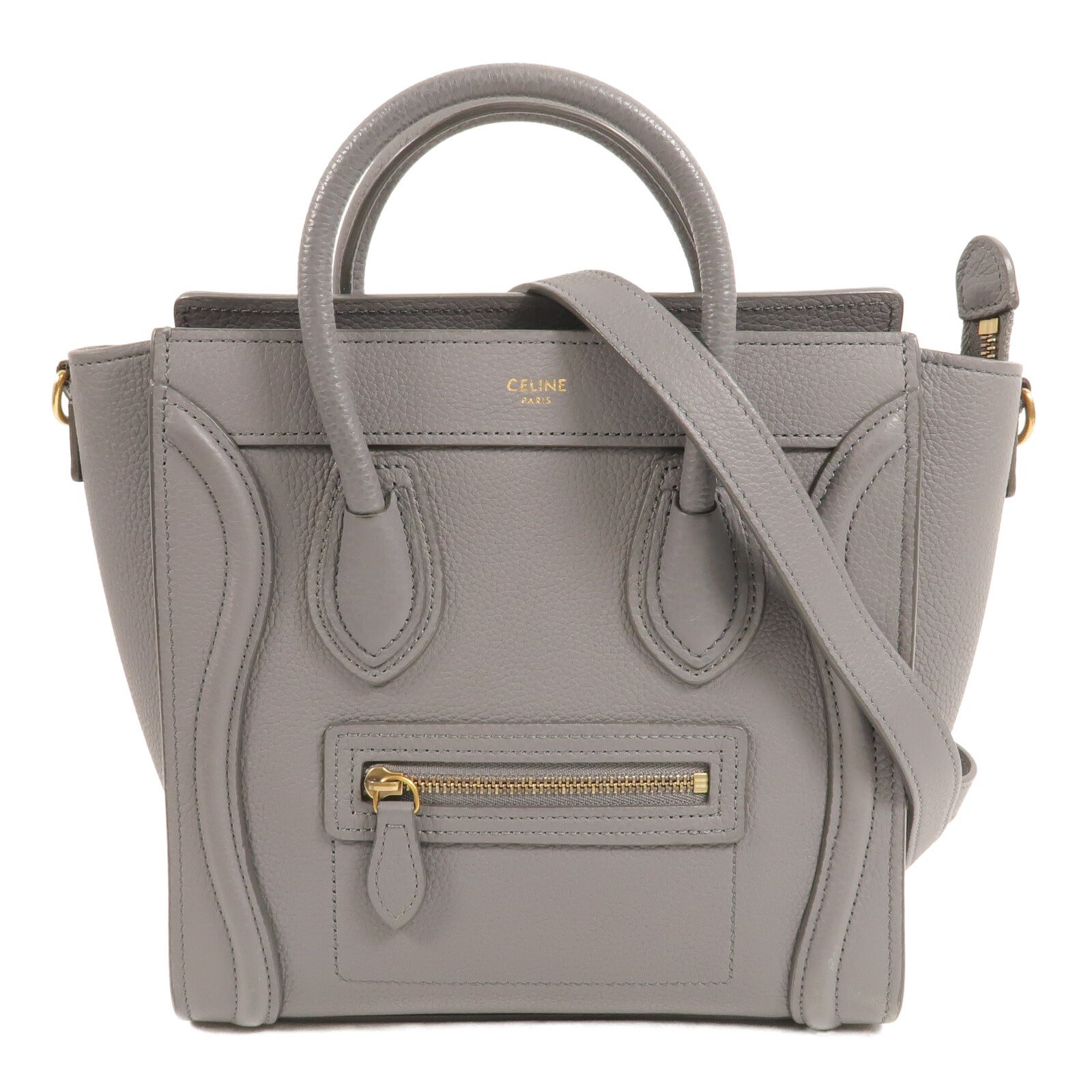 CELINE 牛皮皮革Nano Luggage手挽肩背兩用袋