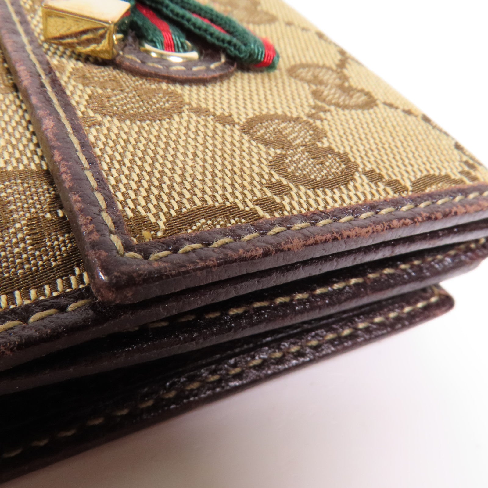 GUCCI 帆布Wallet金扣錢包