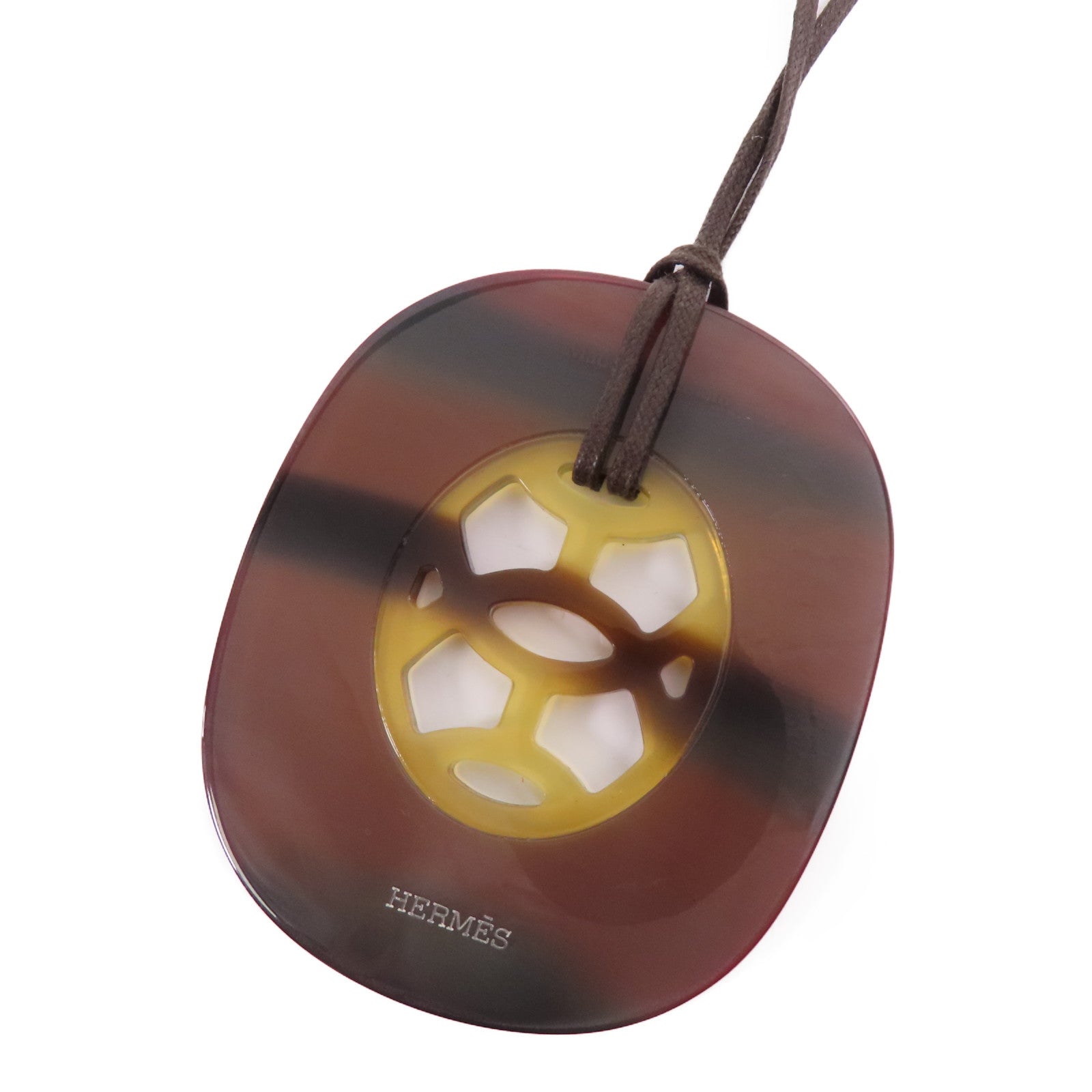 HERMES 水牛角Horn & Lacquer Lift Pendant項鍊