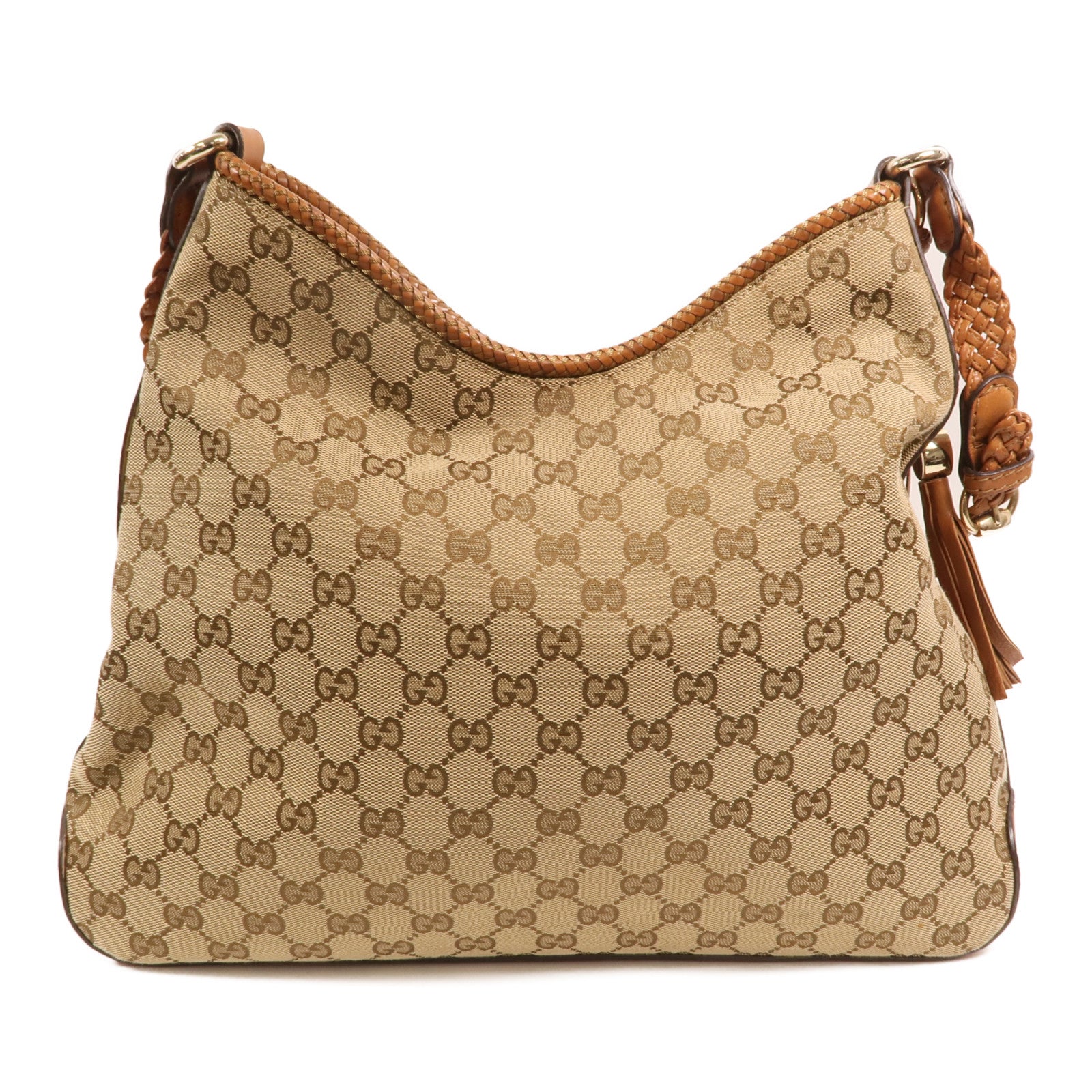 GUCCI 帆布Marrkech GG Hobo金扣肩背袋