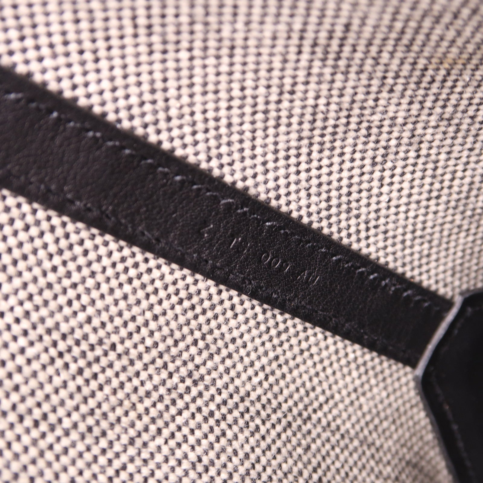 HERMES 帆布/皮革Cabas H En Biais 40肩背袋Noir