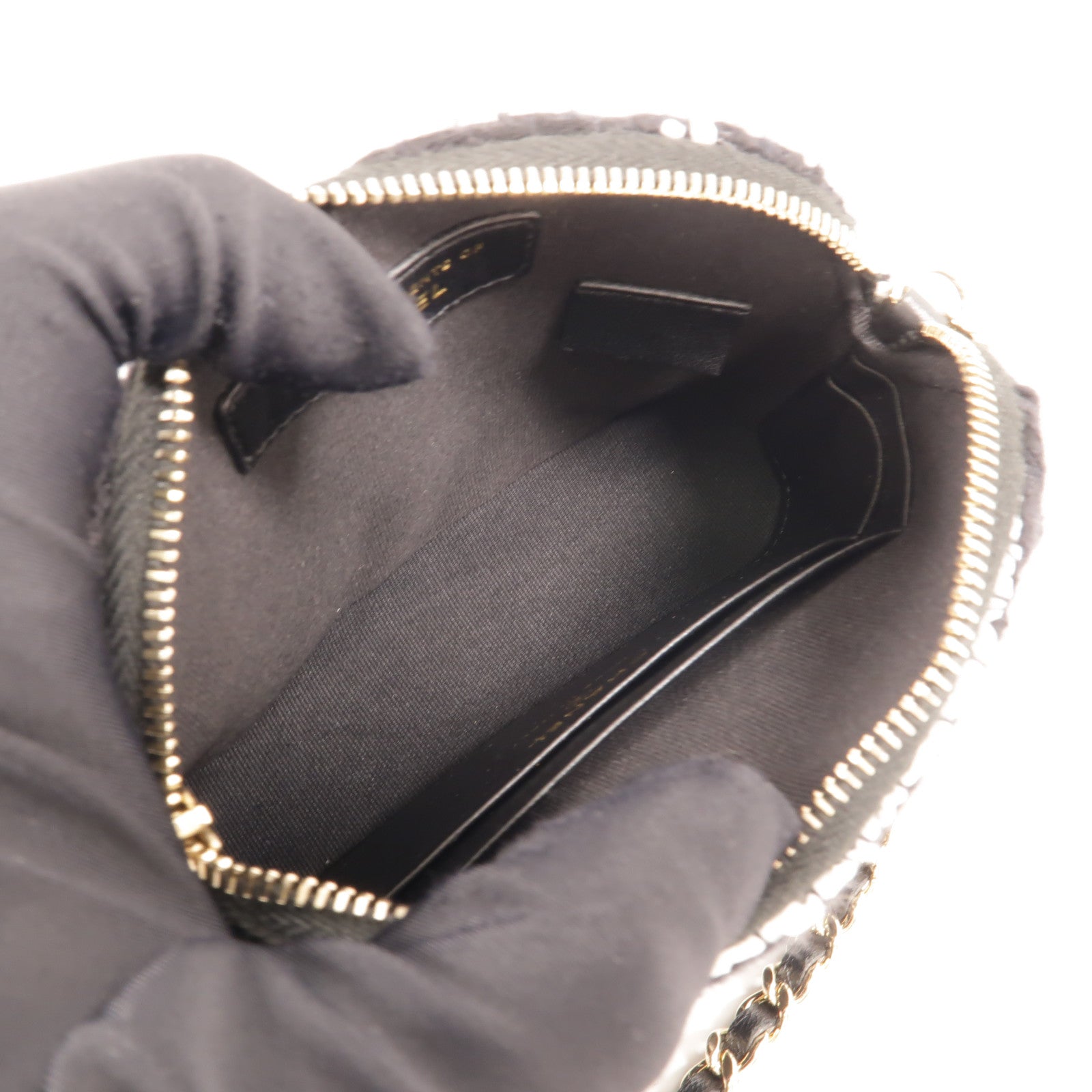 CHANEL Tweed Chain Shoulder肩背袋
