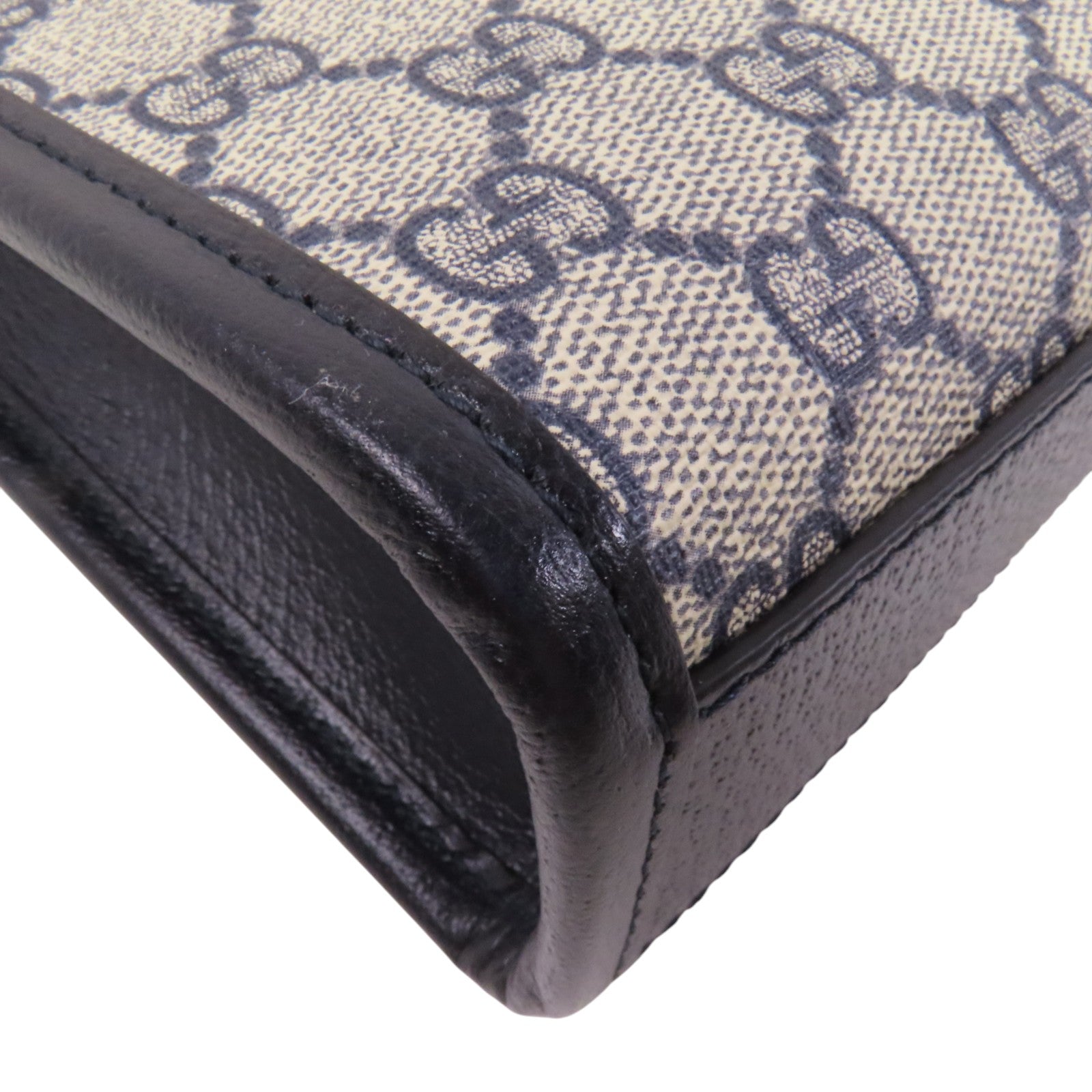 GUCCI 塗層帆布Interlocking G Mini Tote銀扣手挽肩背兩用袋