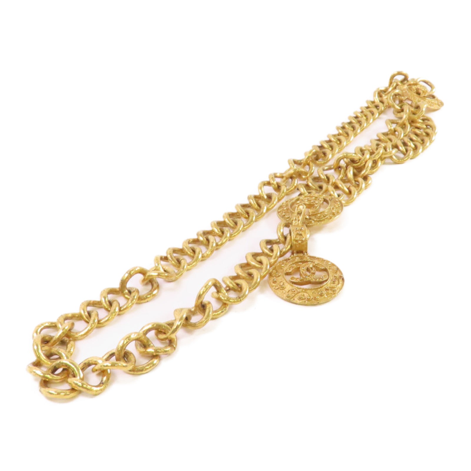 CHANEL 金屬CC Chain Belt金扣腰帶金色