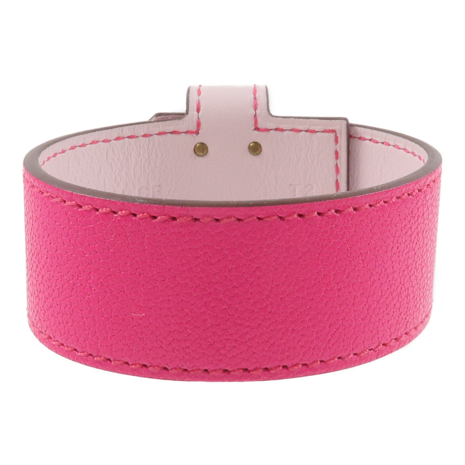 HERMES 【激減優惠】Chamkila/Swift皮革Bracelet Cuir Kelly Twist PM手帶Rose Pop/Mauve Pale