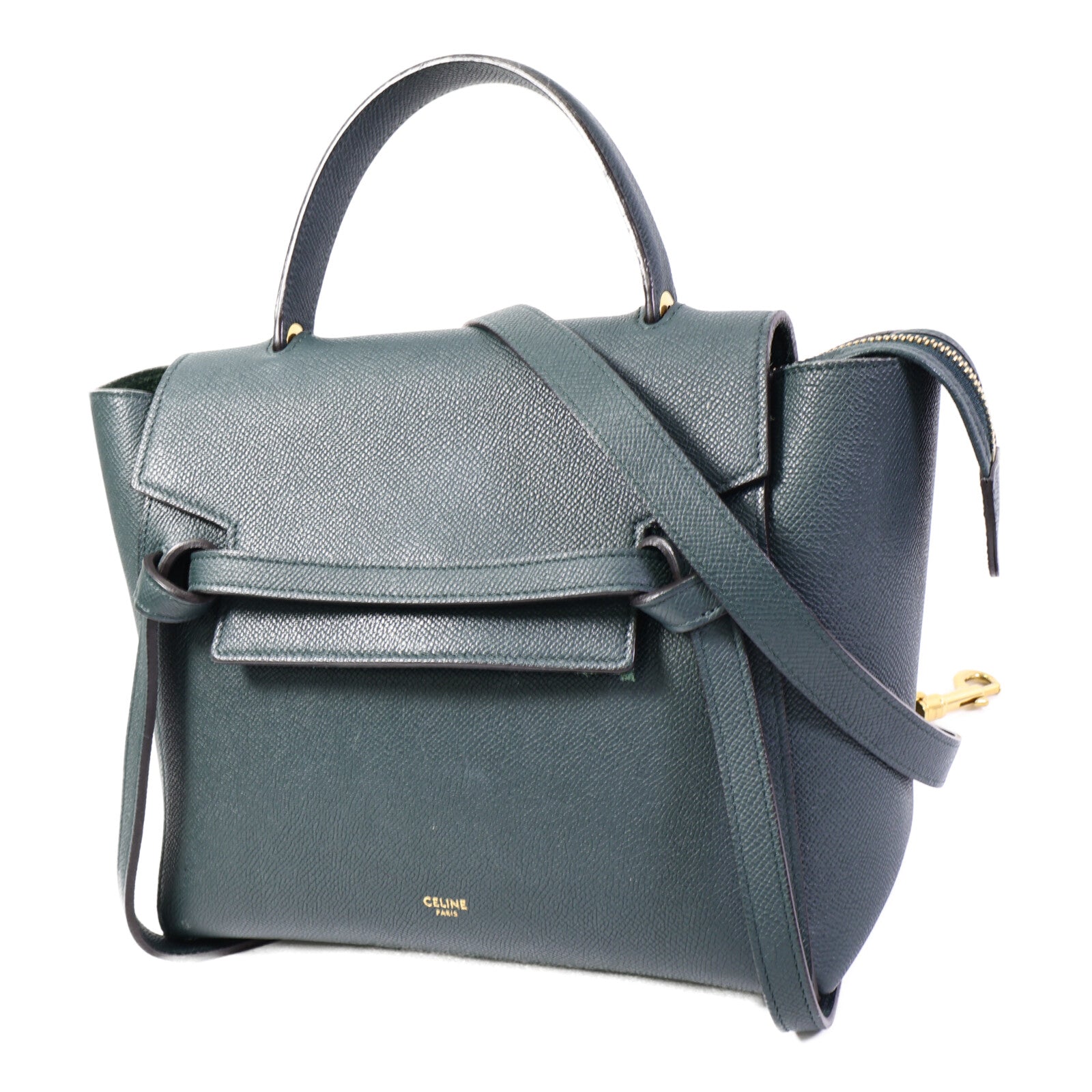 CELINE 牛皮皮革Micro Belt Bag手挽肩背兩用袋