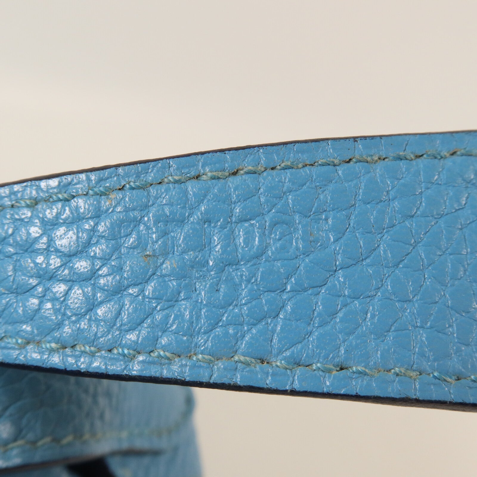 HERMES Clemence皮革Lindy 26手挽肩背兩用袋Bleu Saint Cyr
