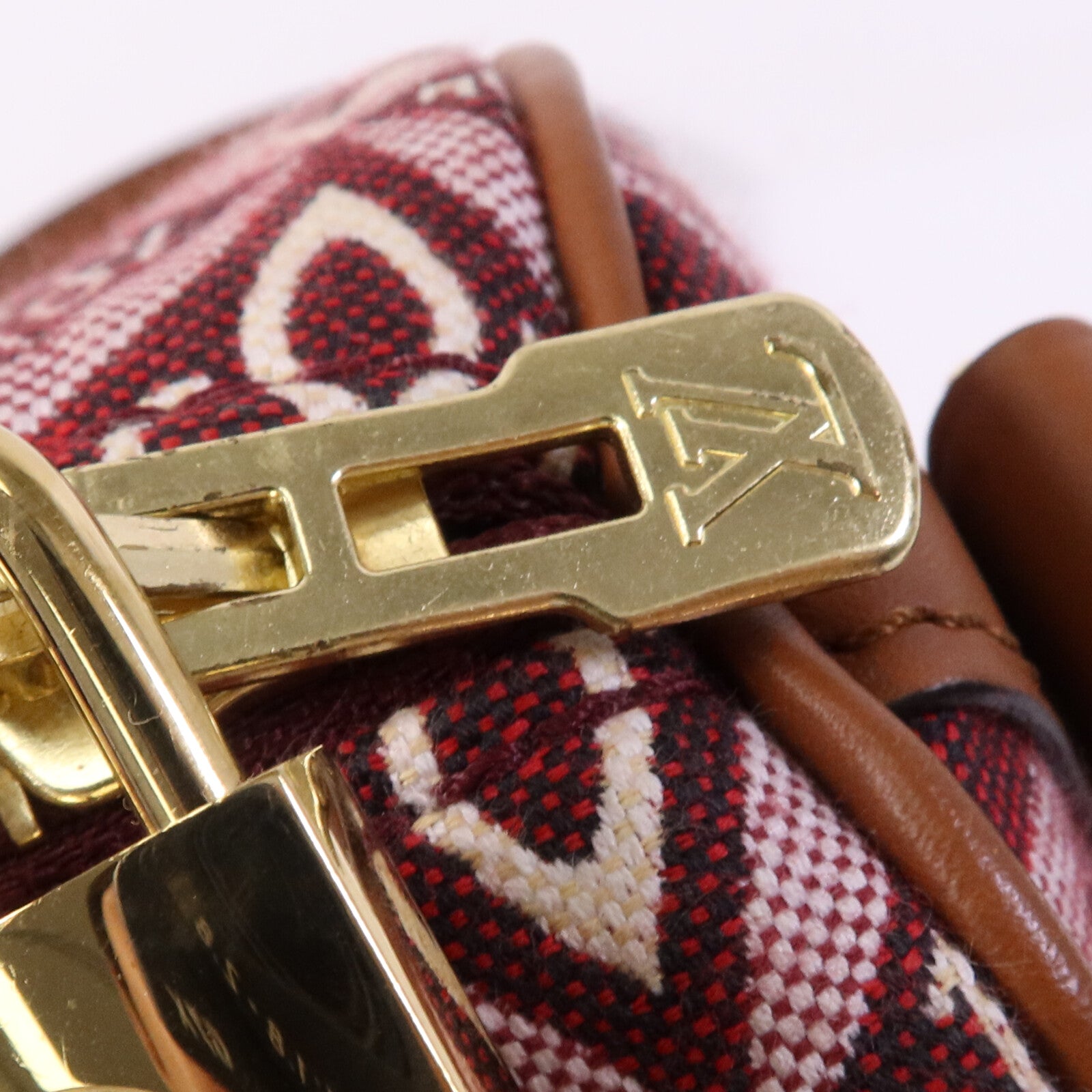LOUIS VUITTON Jacquard Since 1854 Speedy Bandouliere 25金扣手挽肩背兩用袋