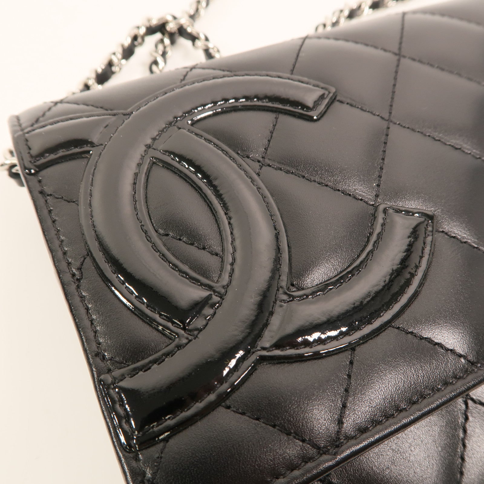 CHANEL 牛皮皮革Cambon Wallet on Chain鏈帶肩背袋