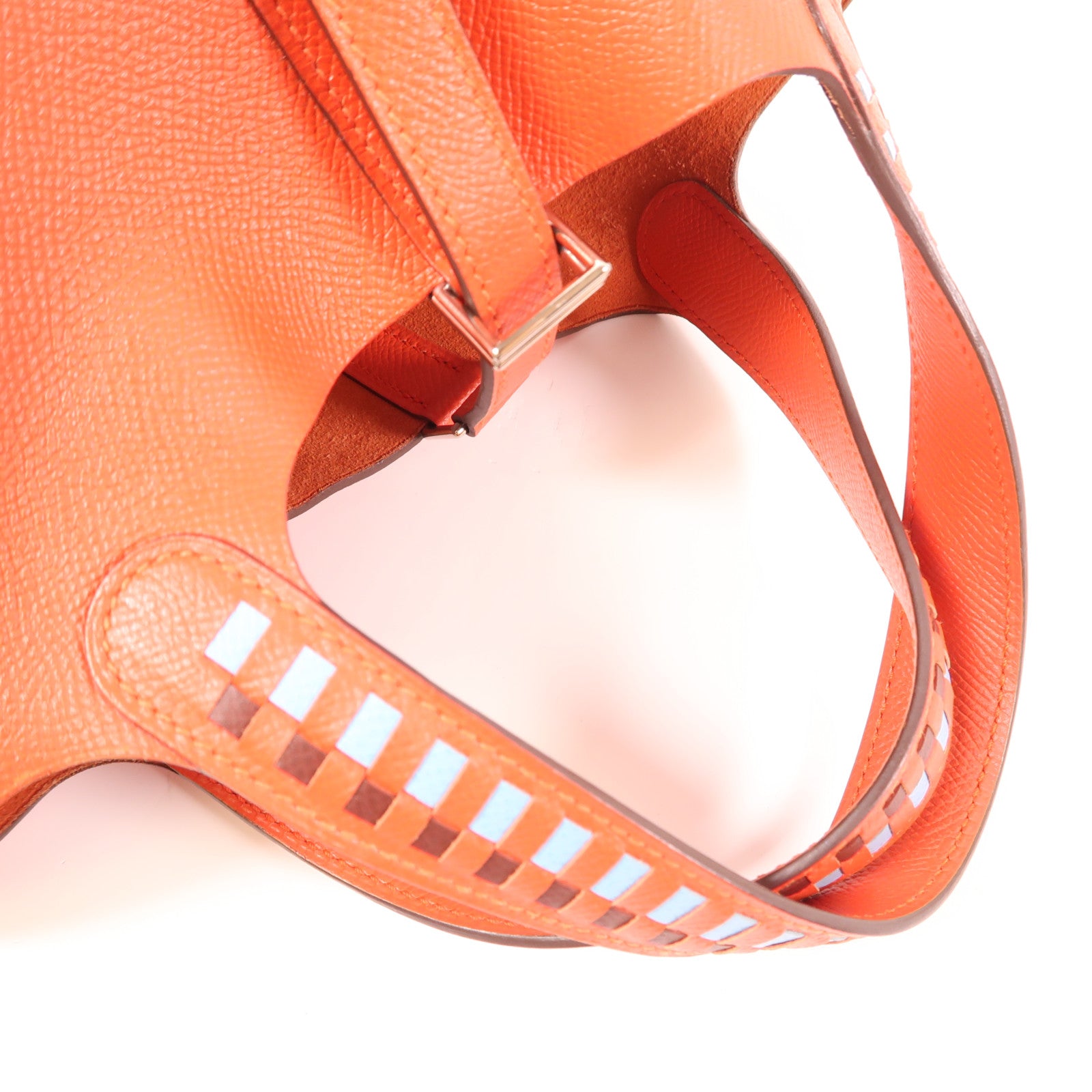 HERMES Epsom皮革Picotin PM銀扣手挽袋Capucine