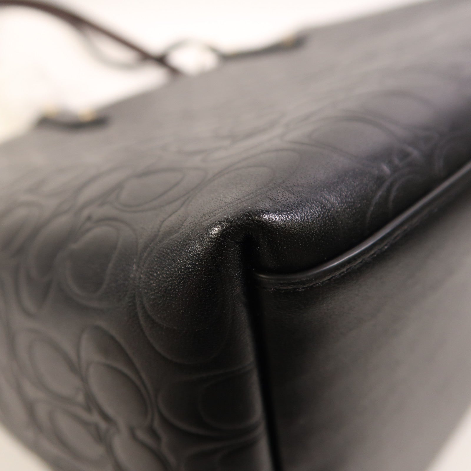 COACH 牛皮皮革Central Tote金扣肩背袋