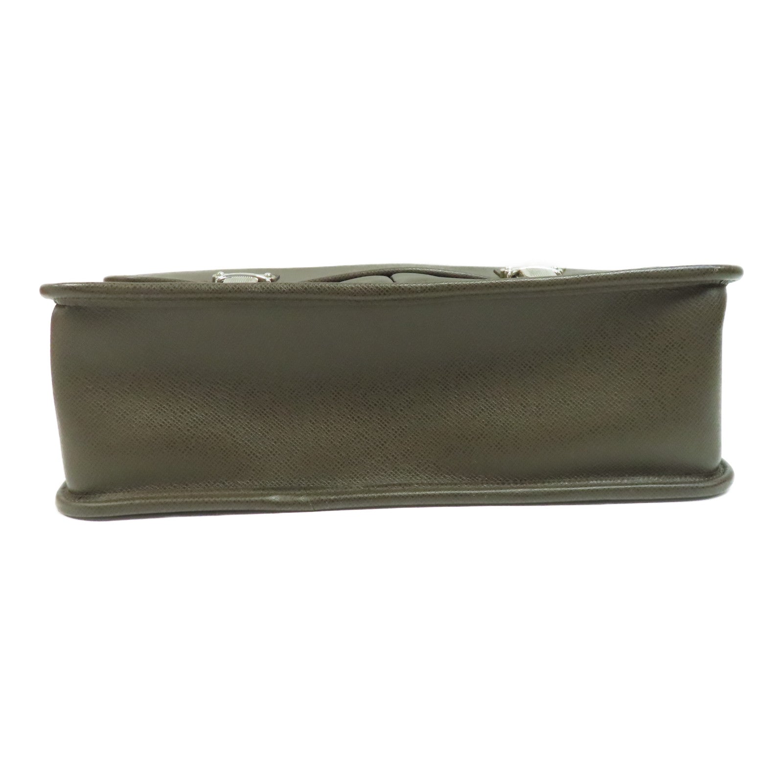 LOUIS VUITTON 牛皮皮革Alexei Taiga Messanger Bag銀扣肩背袋啡色