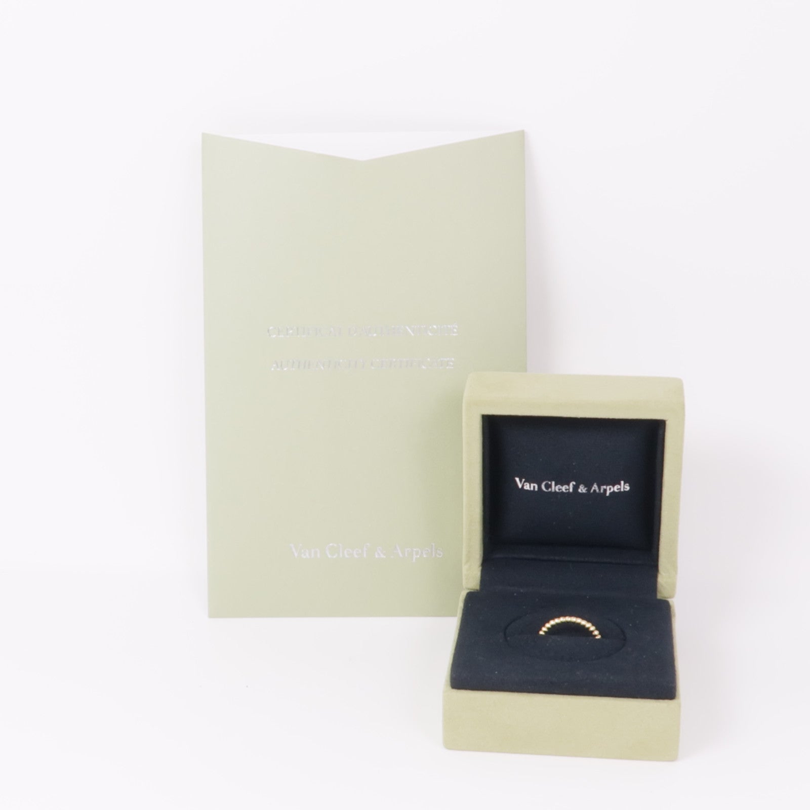 Van Cleef & Arpels 18K黃金Perlee Pearls of Gold Ring戒指#51/US#5.5