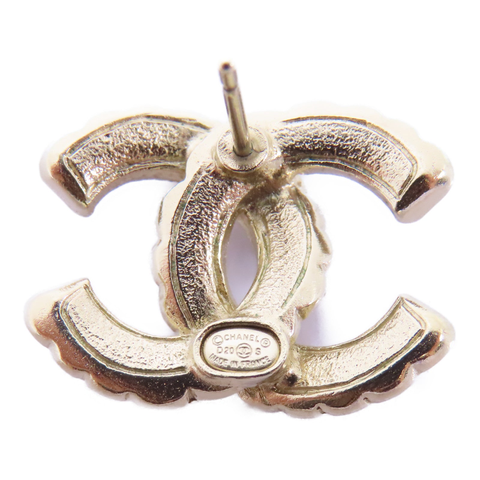 CHANEL PVC/金屬Earrings耳環金色/白色