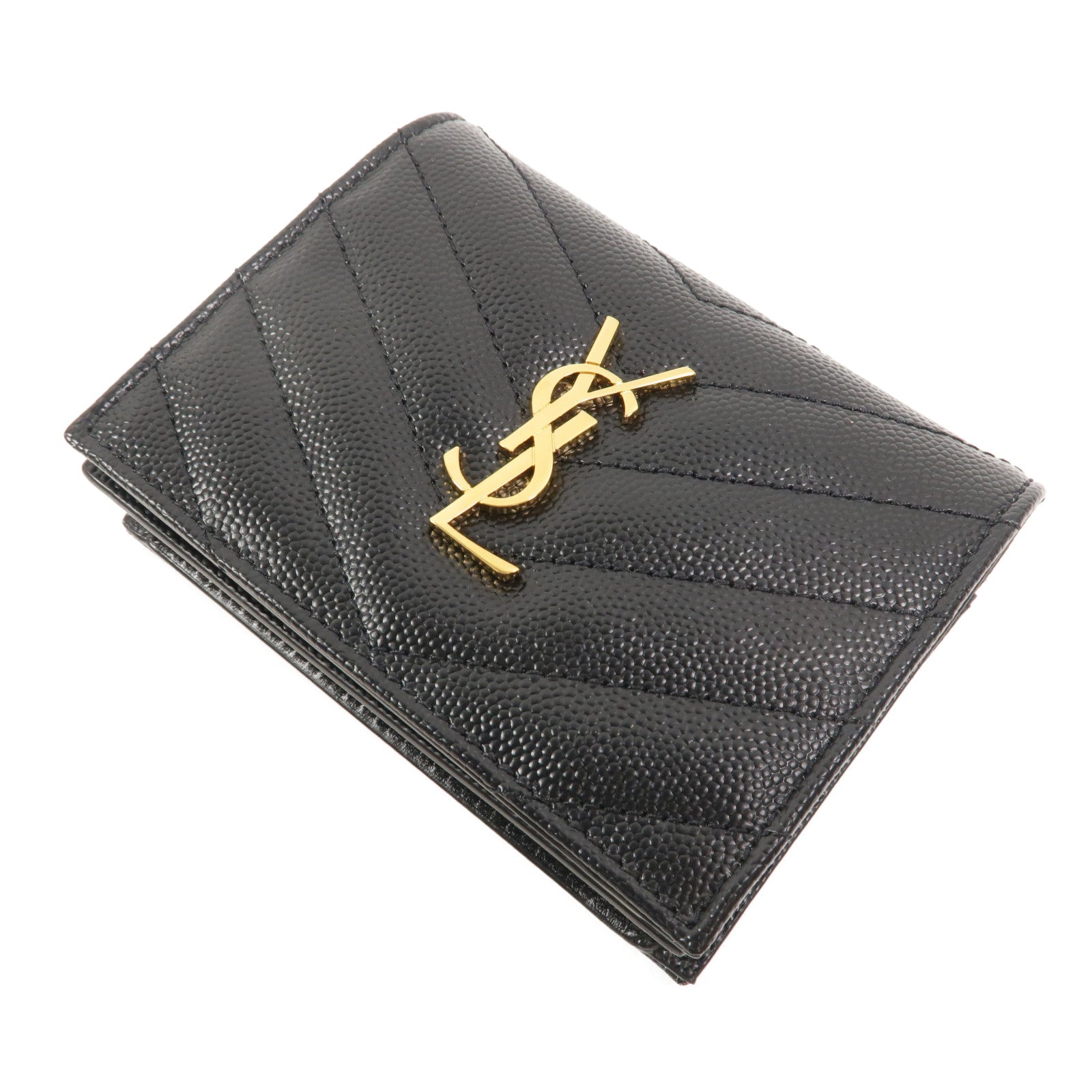 SAINT LAURENT 牛皮皮革Cassandre Matelasse Flap Card Case錢包