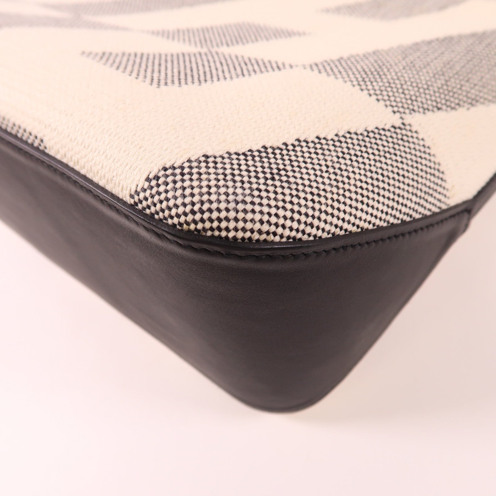 HERMES 帆布/皮革Cabas H En Biais 40肩背袋Noir
