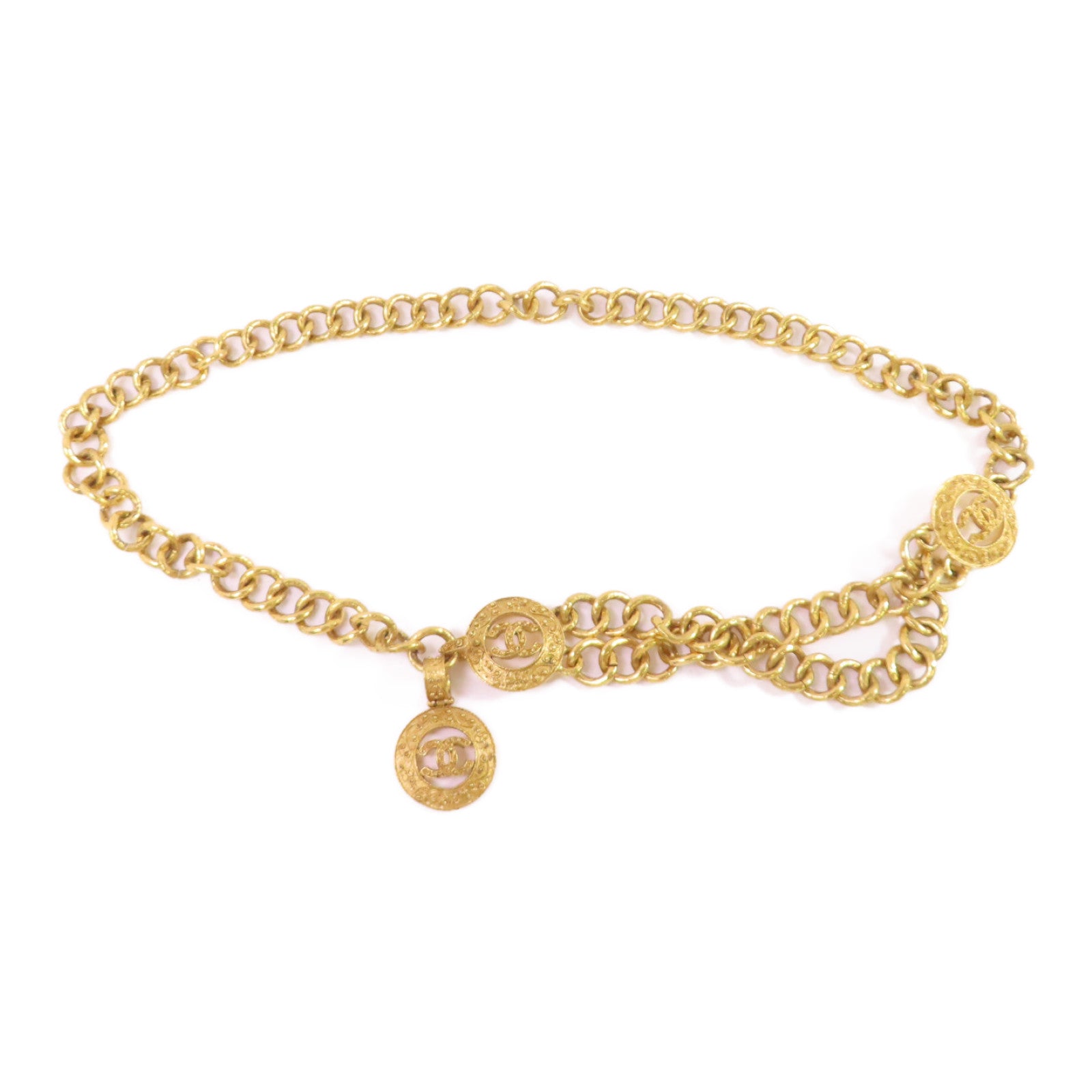 CHANEL 金屬CC Chain Belt金扣腰帶金色