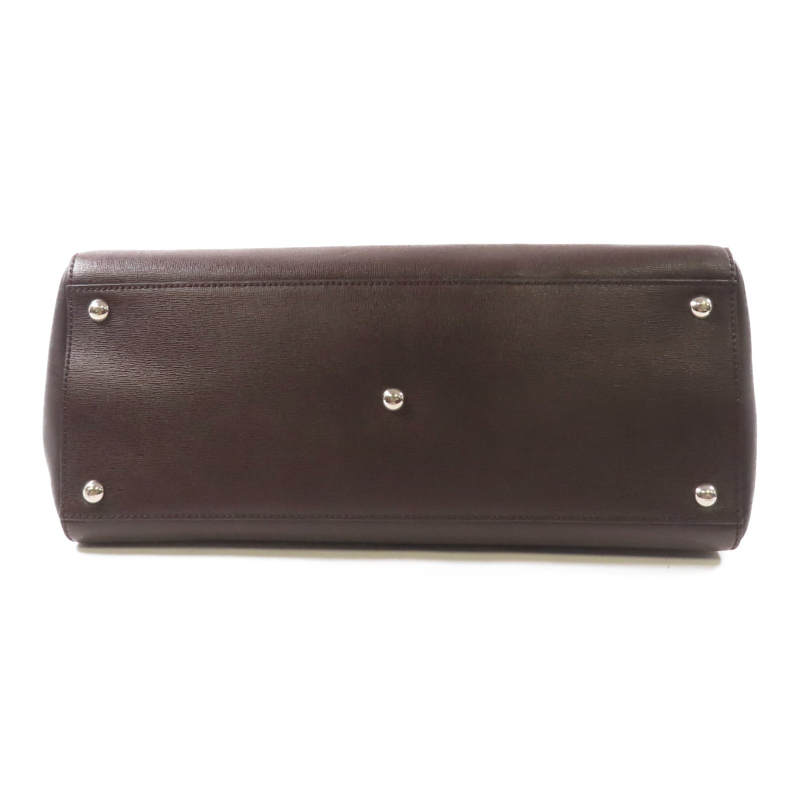 FENDI 牛皮皮革2 Jours Bag銀扣肩背袋