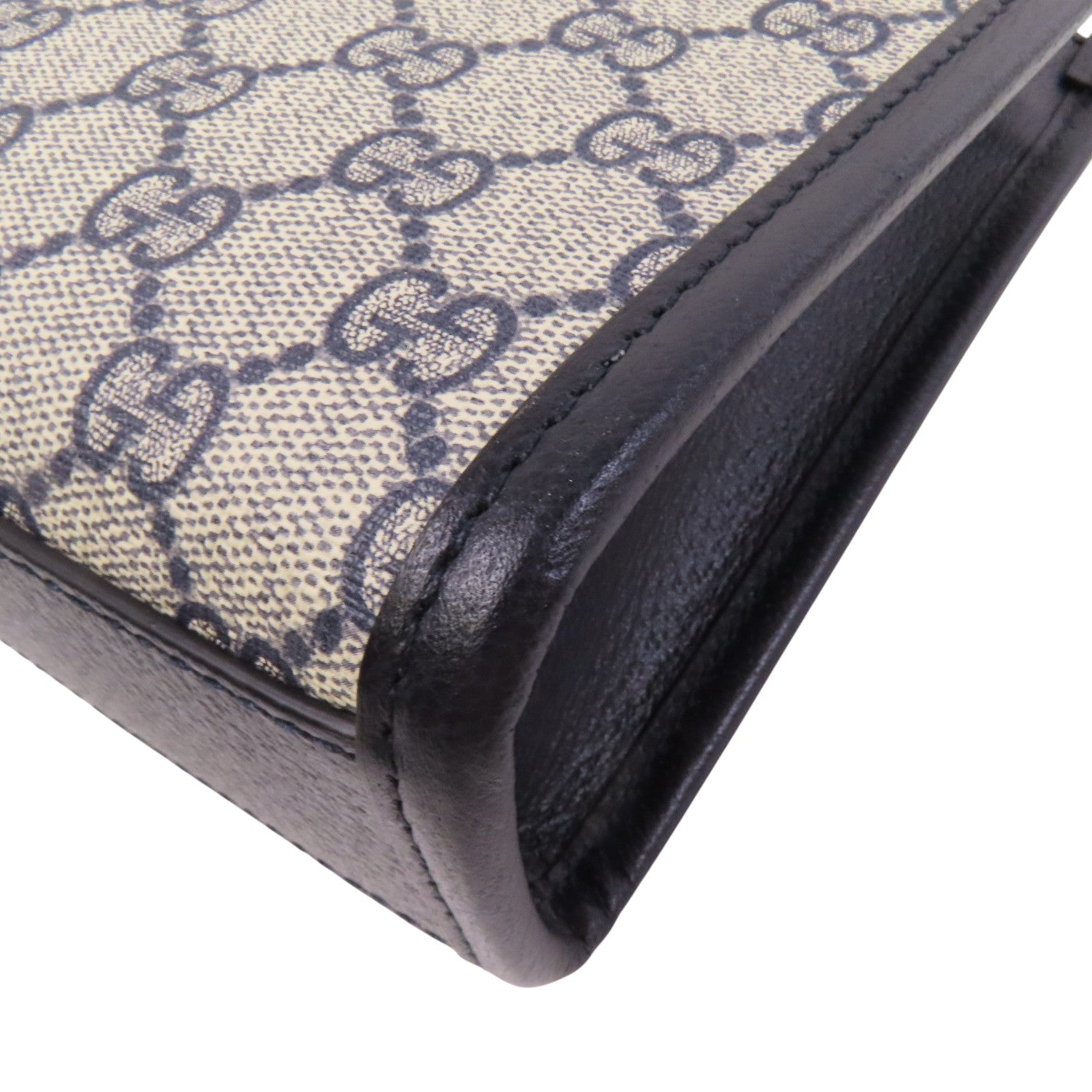 GUCCI 塗層帆布Interlocking G Mini Tote銀扣手挽肩背兩用袋