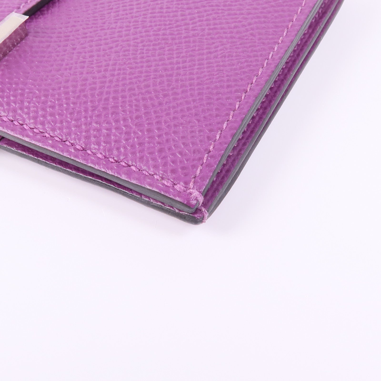 HERMES Epsom皮革Bearn Wallet銀扣錢包Anemone