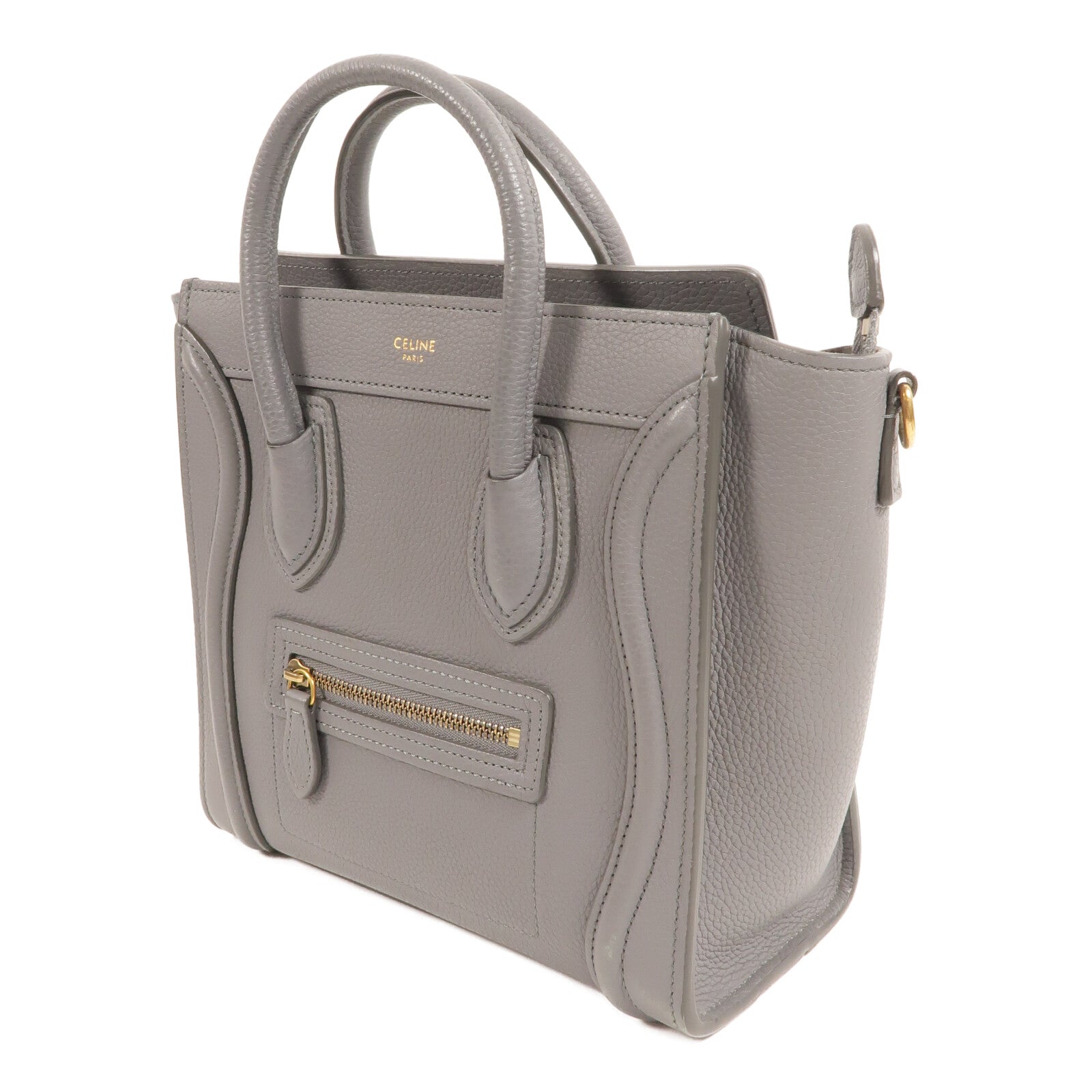 CELINE 牛皮皮革Nano Luggage手挽肩背兩用袋