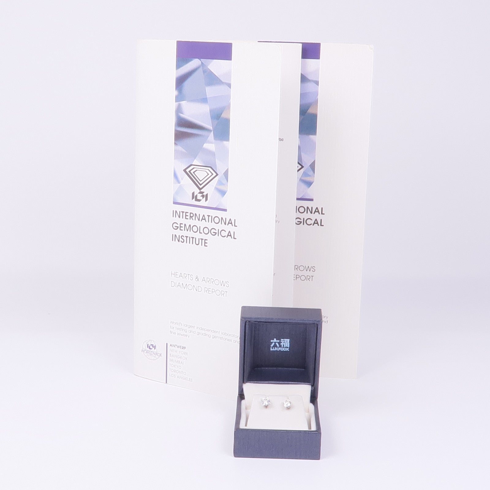 JEWELRY 18K白金Diamond Earrings鑽石耳環