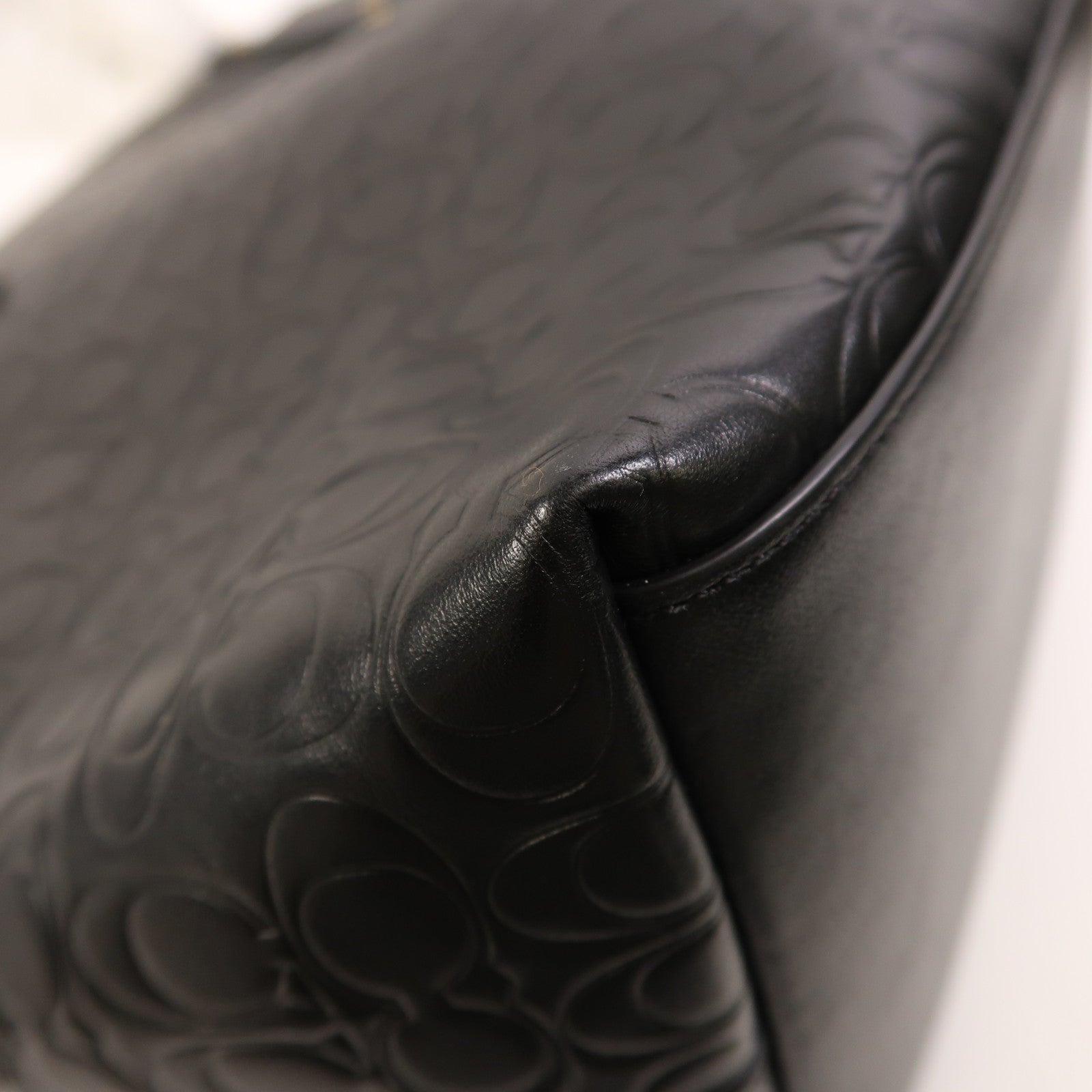 COACH 牛皮皮革Central Tote金扣肩背袋