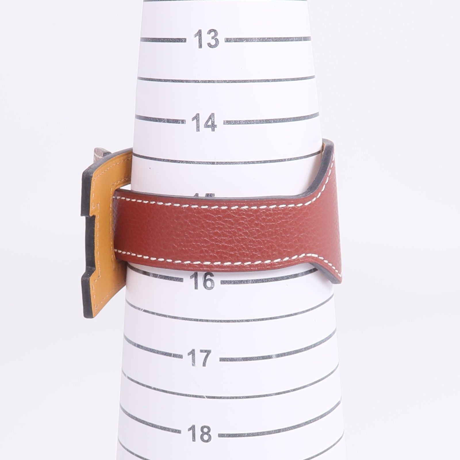 HERMES Evercolor皮革Jet Lag Tour Wrap Bracelet手鐲Rouge H