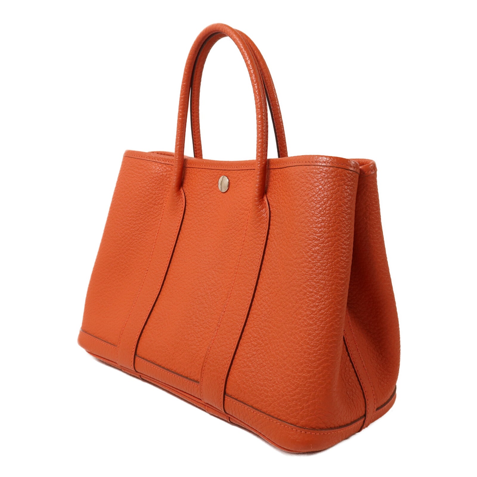 HERMES Negonda皮革Garden Party TPM銀扣手挽袋Capucine