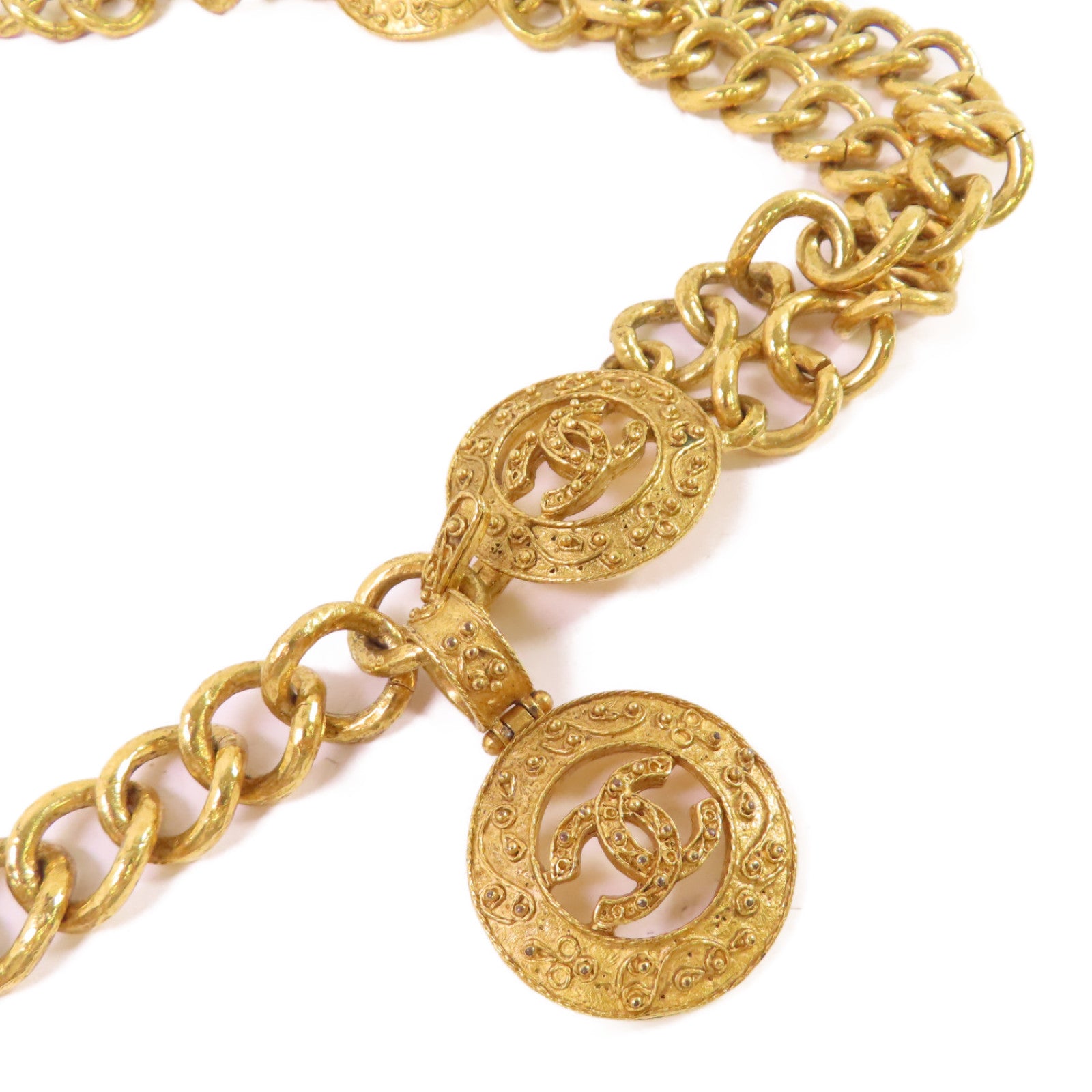 CHANEL 金屬CC Chain Belt金扣腰帶金色