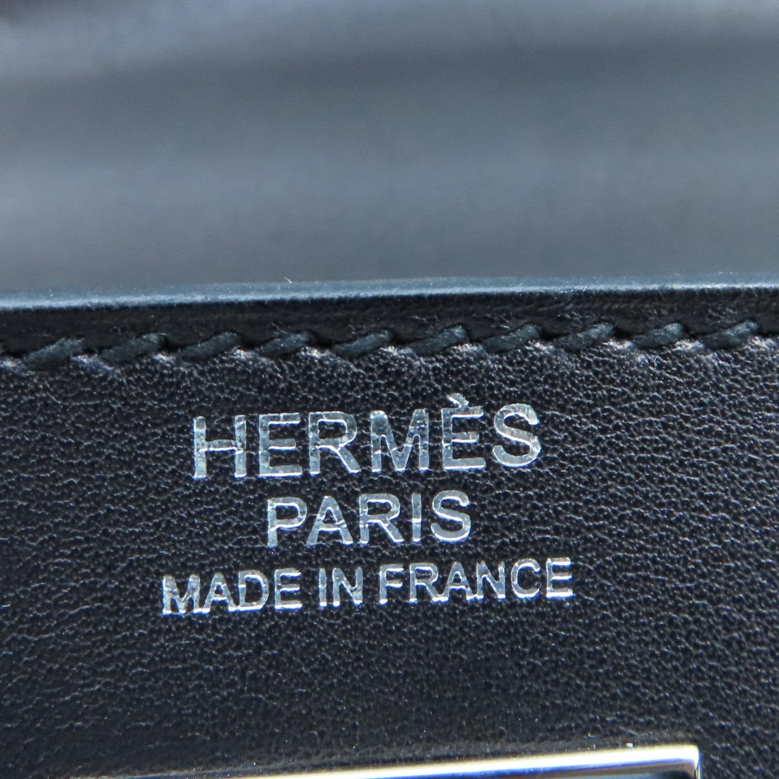 HERMES Swift皮革Kelly 32銀扣手挽肩背兩用袋黑色