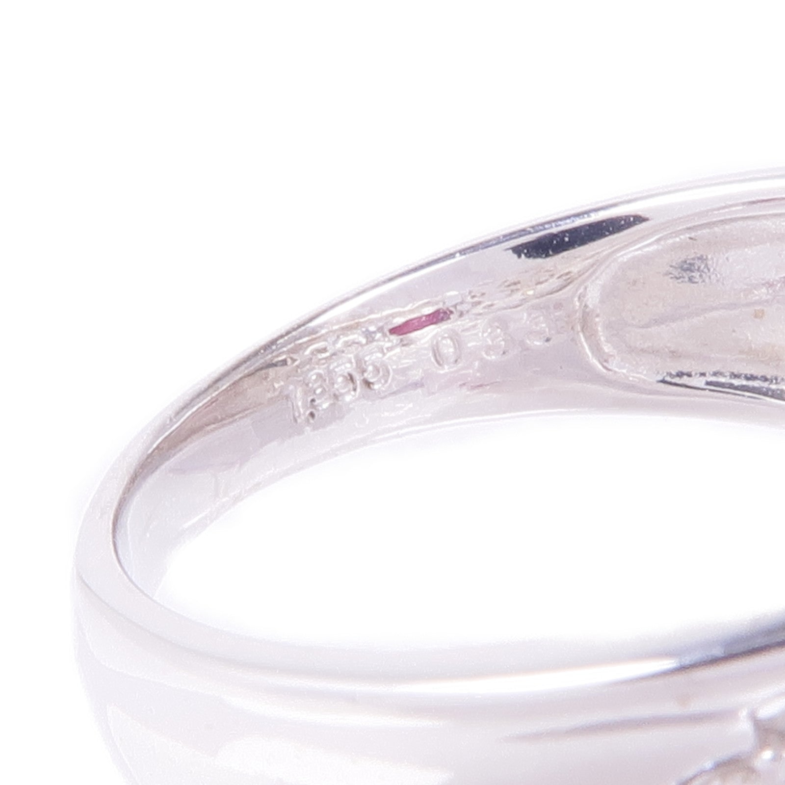 JEWELRY 18K白金Ruby Diamond Ring紅寶石/鑽石戒指US#6.25