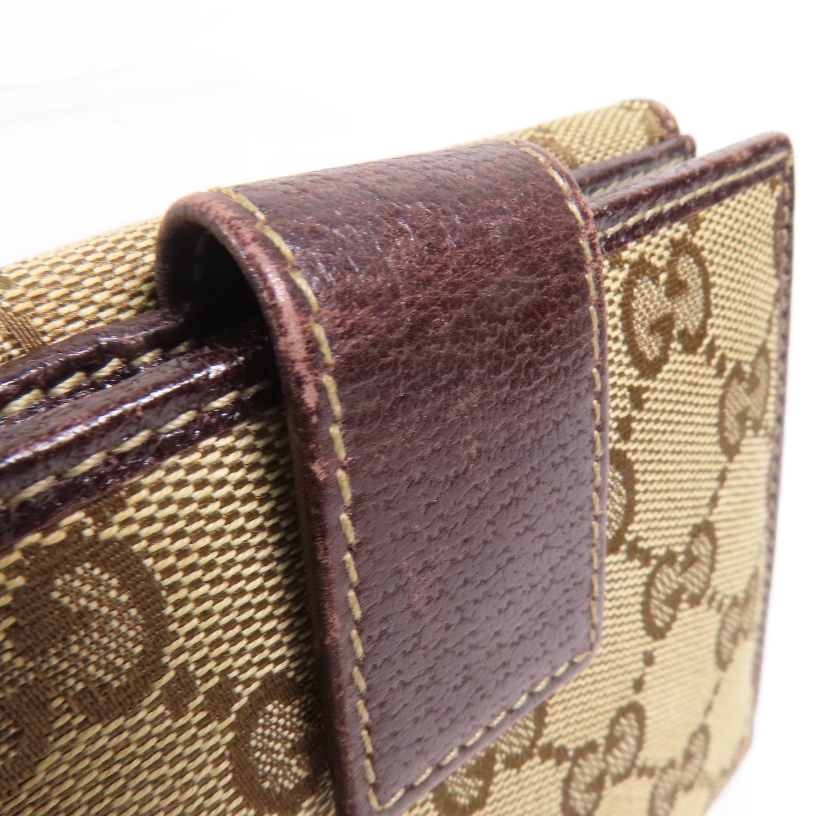 GUCCI 帆布Wallet金扣錢包