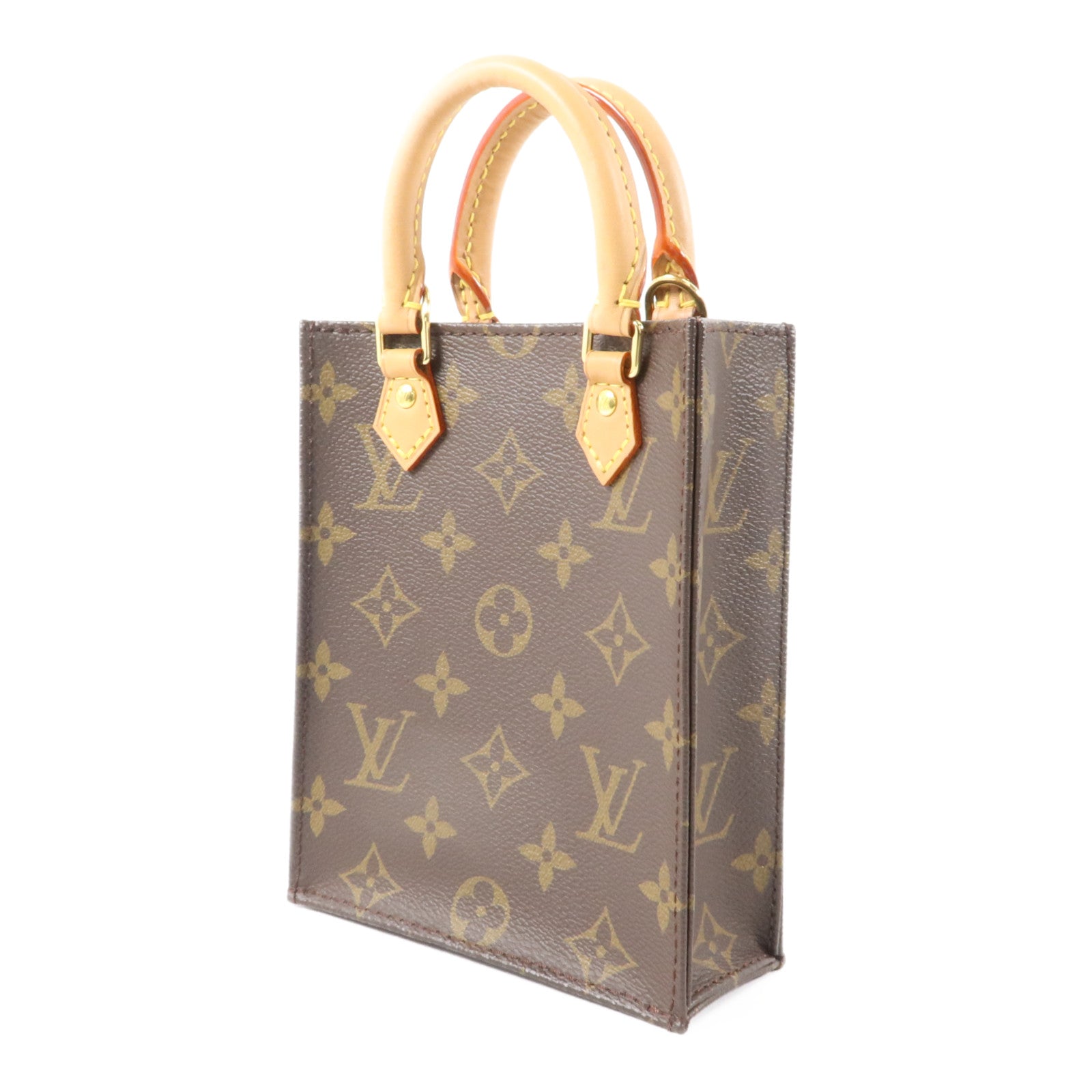 LOUIS VUITTON Monogram Petit Sac Plat手挽肩背兩用袋