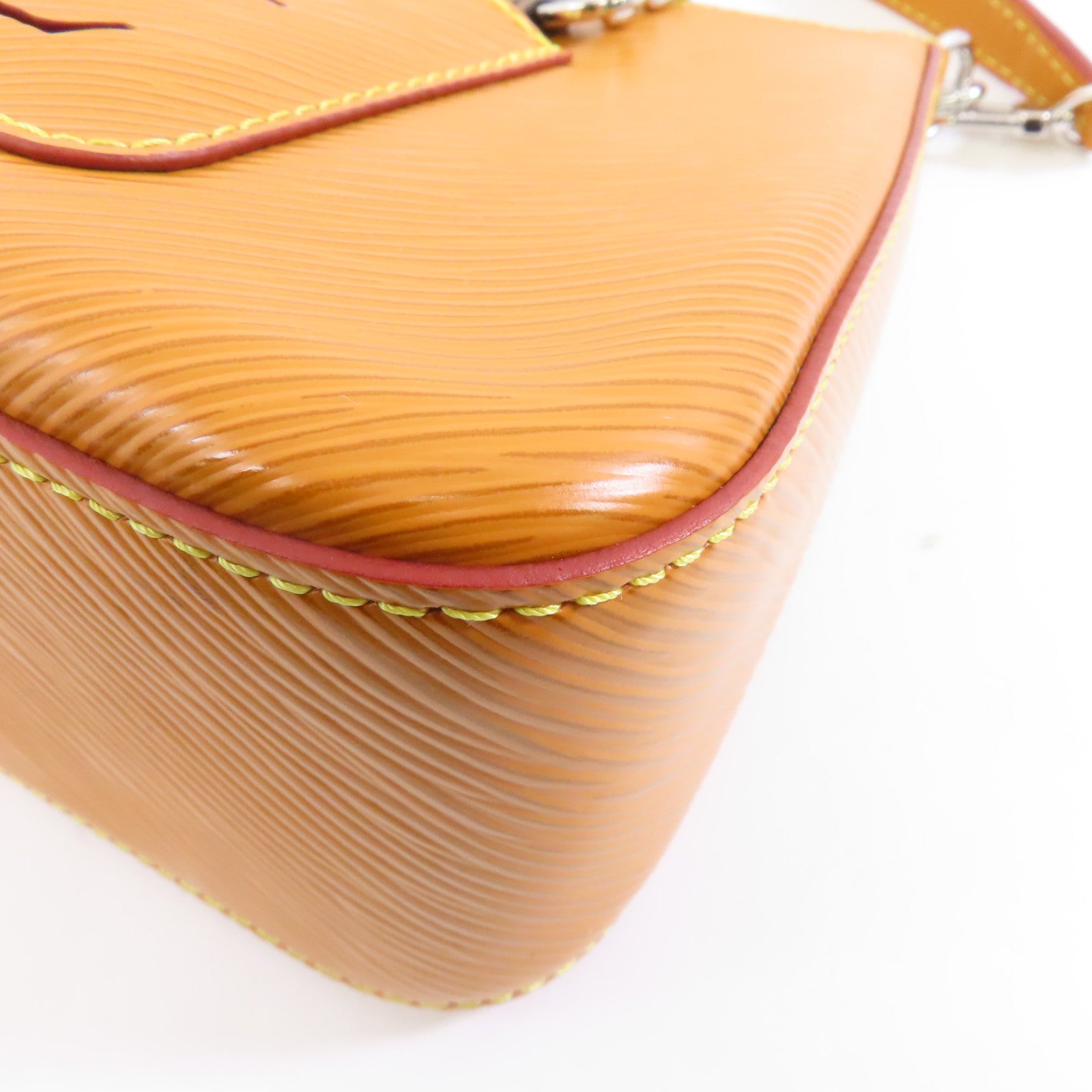 LOUIS VUITTON Epi Marelle金扣手挽肩背兩用袋棕色