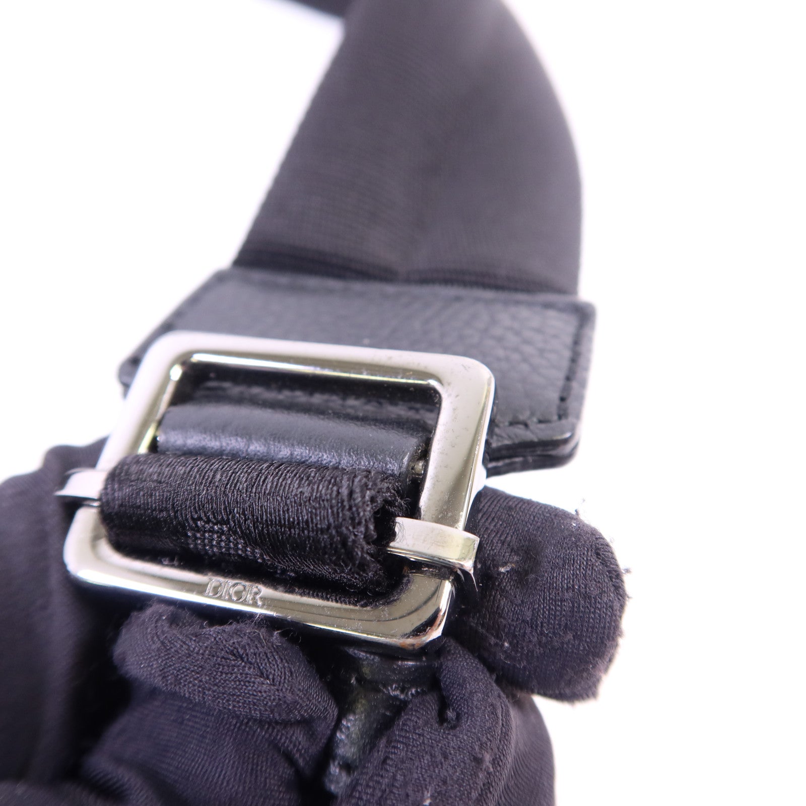 Dior 尼龍/牛皮皮革Trotter Pattern Backpack銀扣背包