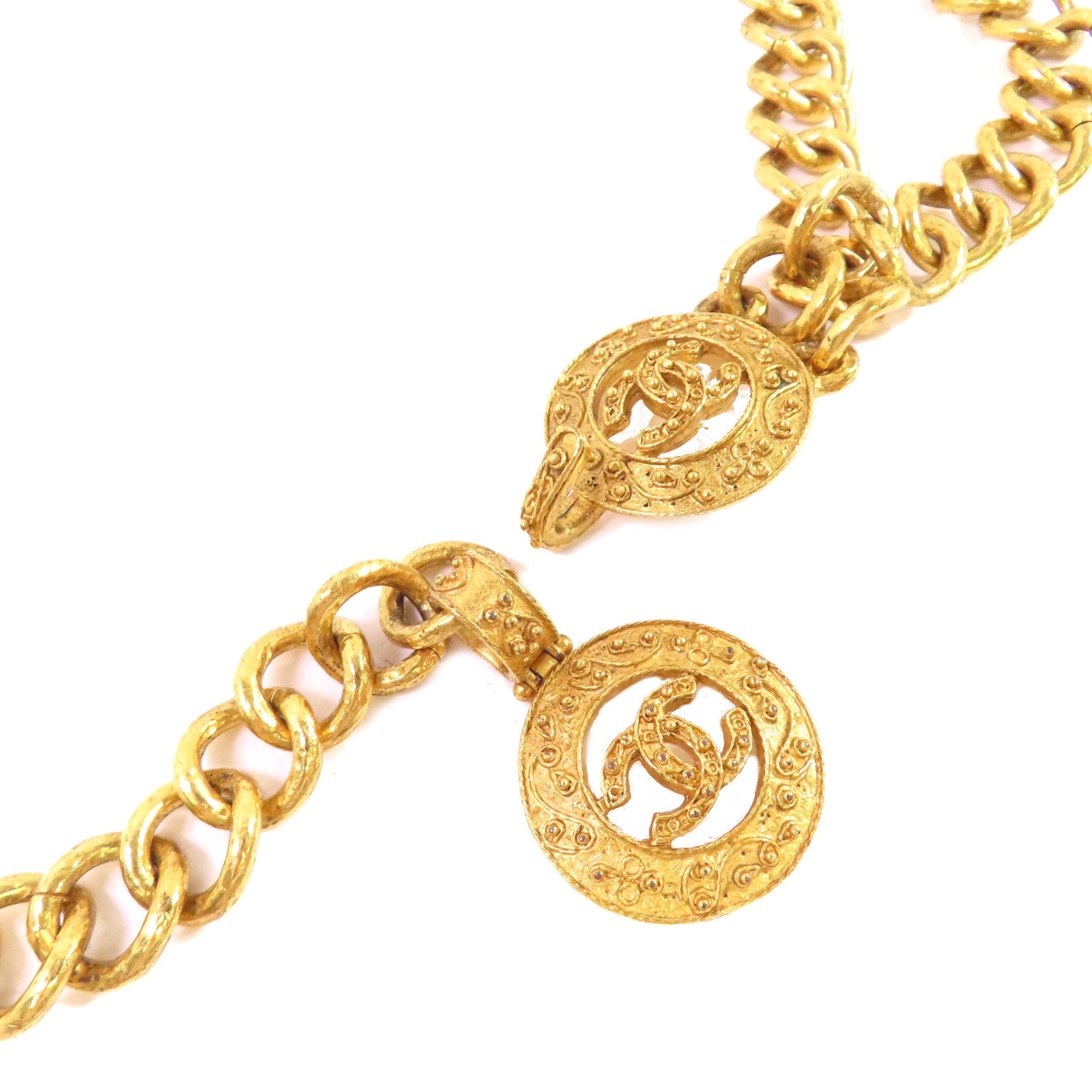 CHANEL 金屬CC Chain Belt金扣腰帶金色