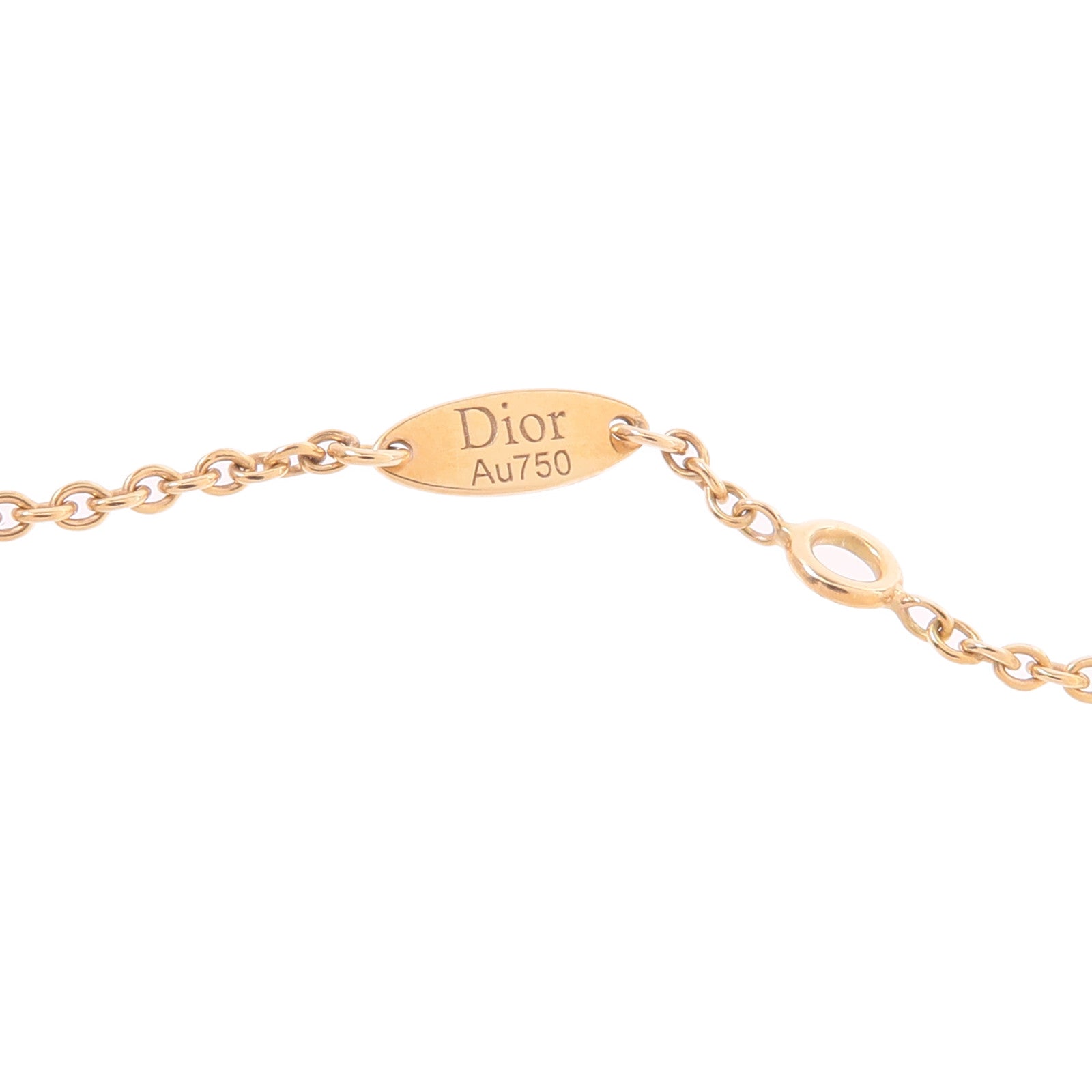 Dior 18K玫瑰金Rose Des Vents縞瑪瑙手鏈