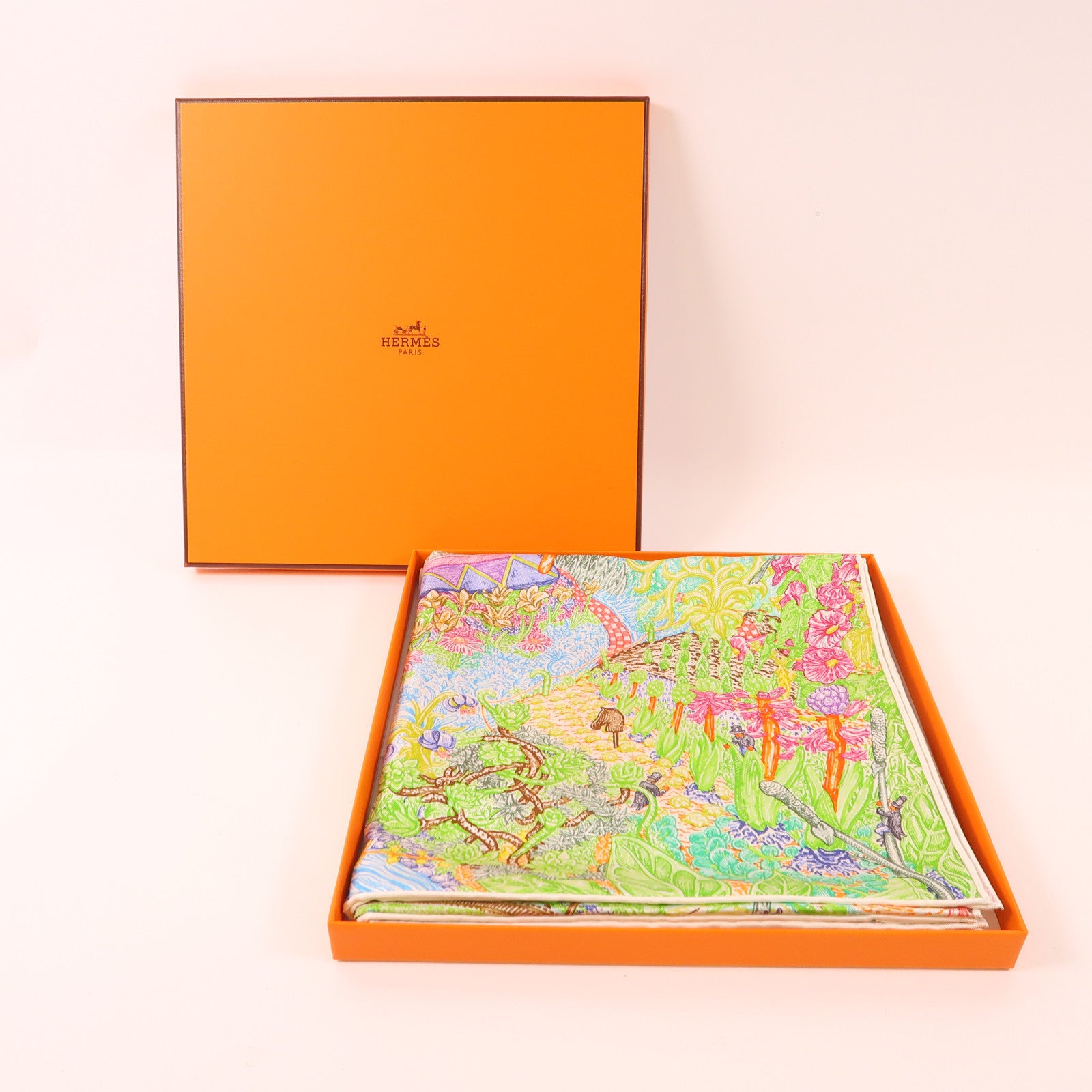 HERMES Scarf Silk Multicolor