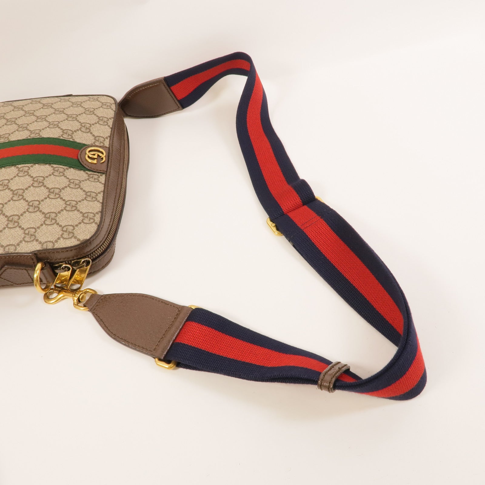 GUCCI 塗層帆布GG Ophidia Shoulder Bag肩背袋